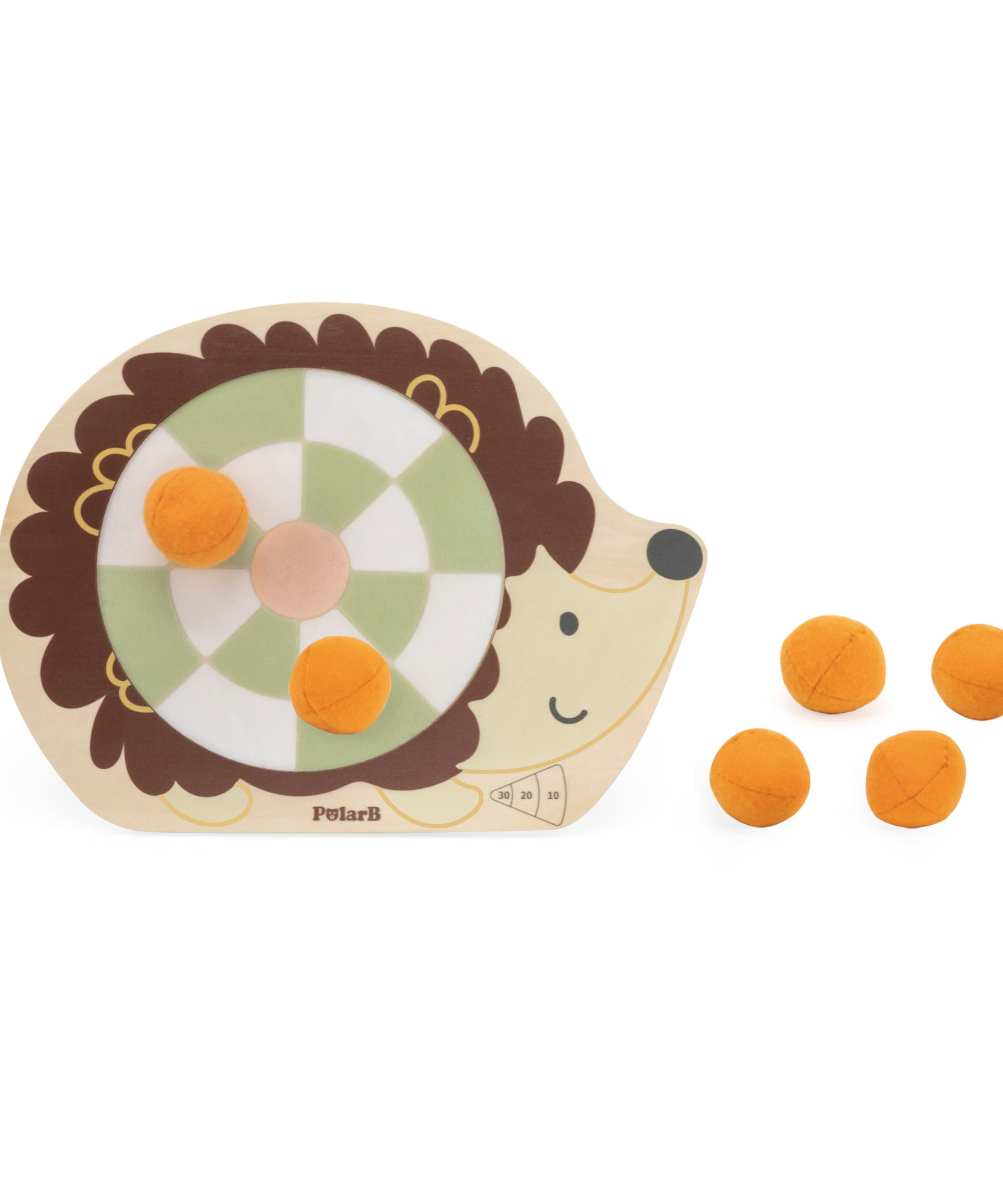 لعبة بولار بي الخشبية للأطفال، لعبة تصويب على شكل قنفذ مع 6 كرات رمي، تنمي التنسيق بين اليد والعين والمهارات الحركية، لعبة داخلية وخارجية للأعمار من 3 سنوات فما فوق