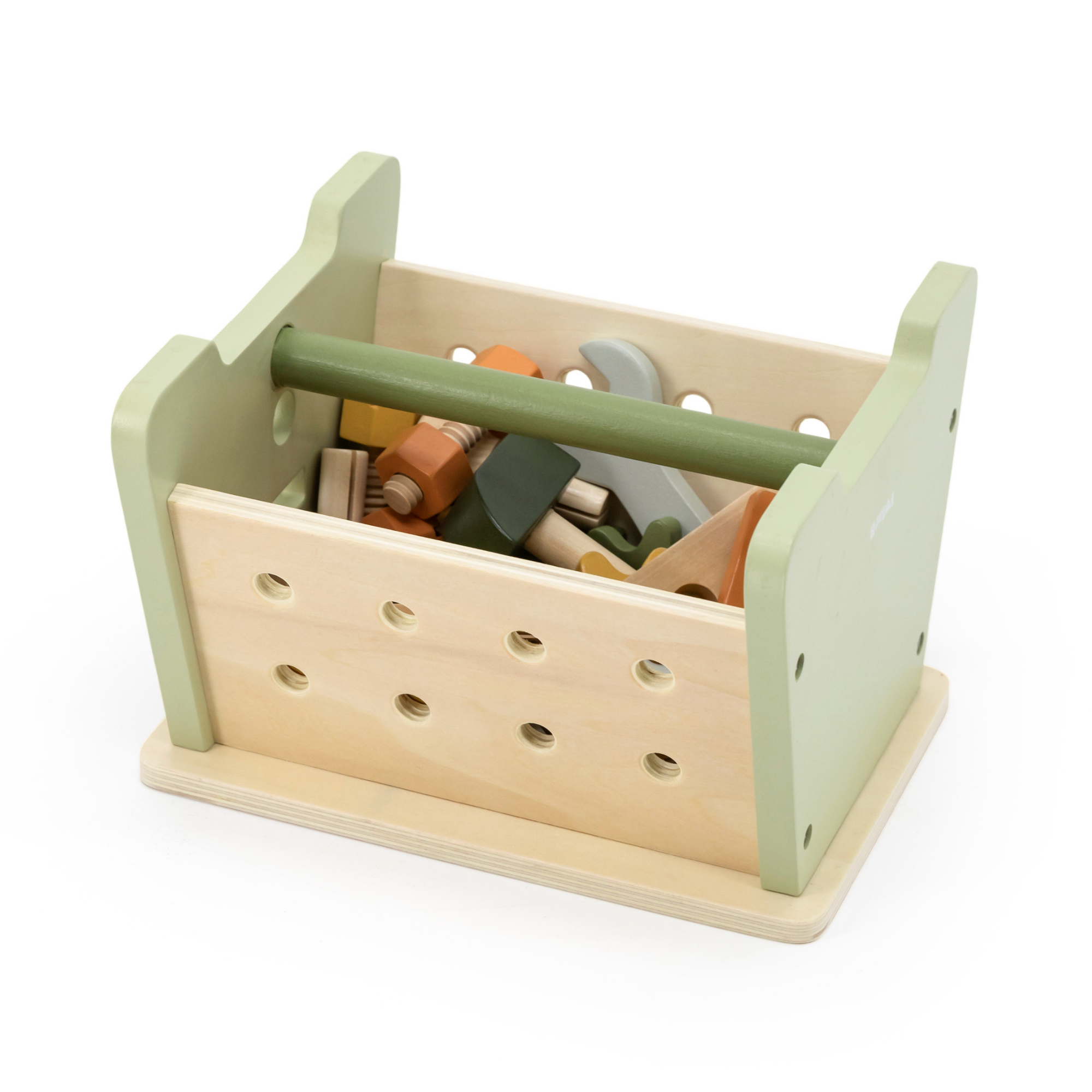 مجموعة أدوات ومنضدة عمل خشبية 2 في 1 من PolarB للأطفال، مجموعة ألعاب بناء DIY مكونة من 30 قطعة مع سلة تخزين، تعزز الخيال والمهارات الحركية الدقيقة والتعلم في مجالات العلوم والتكنولوجيا والهندسة والرياضيات، للأعمار من 3 سنوات فما فوق