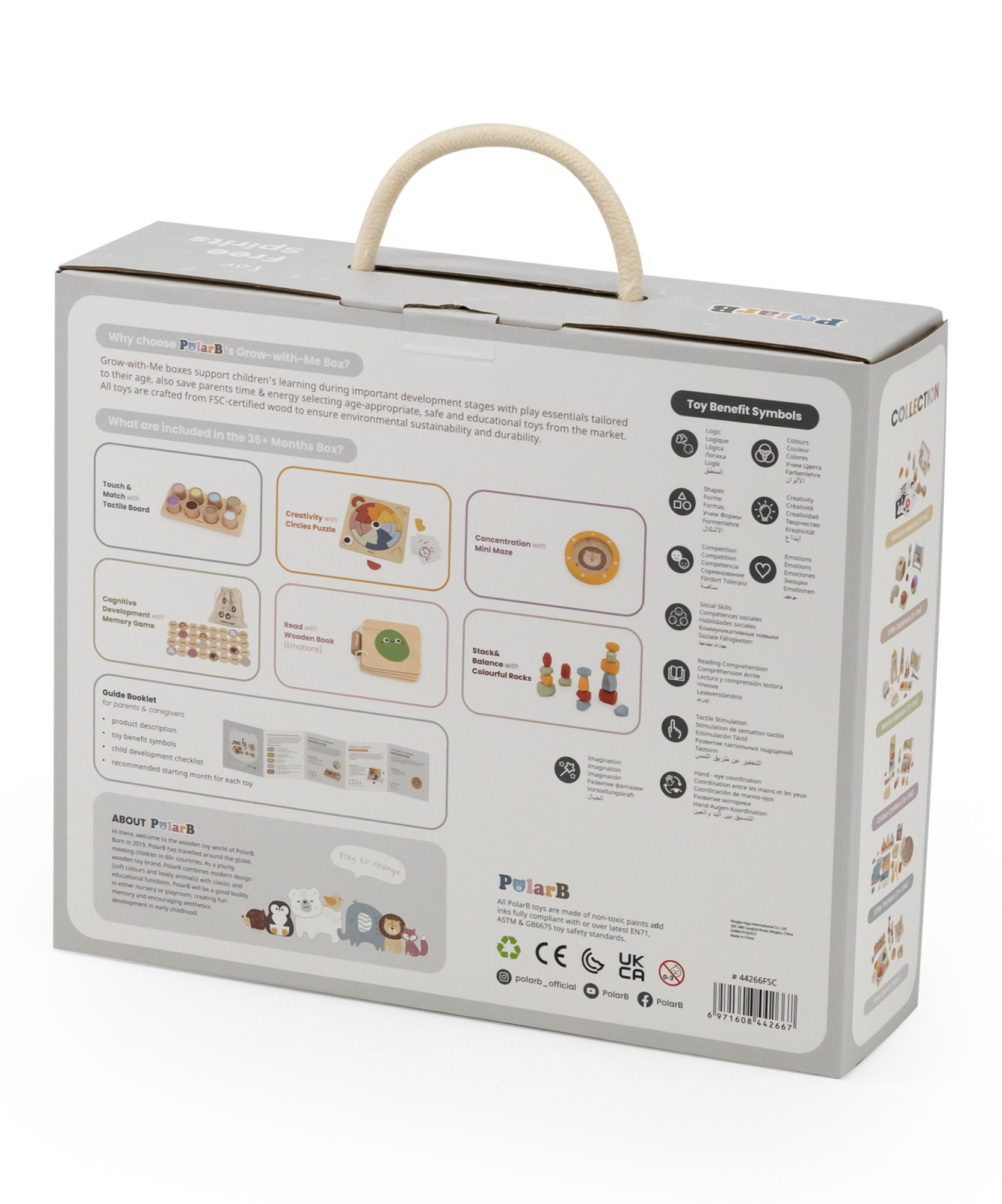 مجموعة ألعاب تعليمية للأطفال الصغار من PolarB Grow-with-Me Free Spirits، تُنمي المهارات الحسية والحركية والذاكرة والعواطف والأنشطة الإبداعية، وهي ألعاب خشبية صديقة للبيئة للأطفال من سن 3 سنوات فما فوق