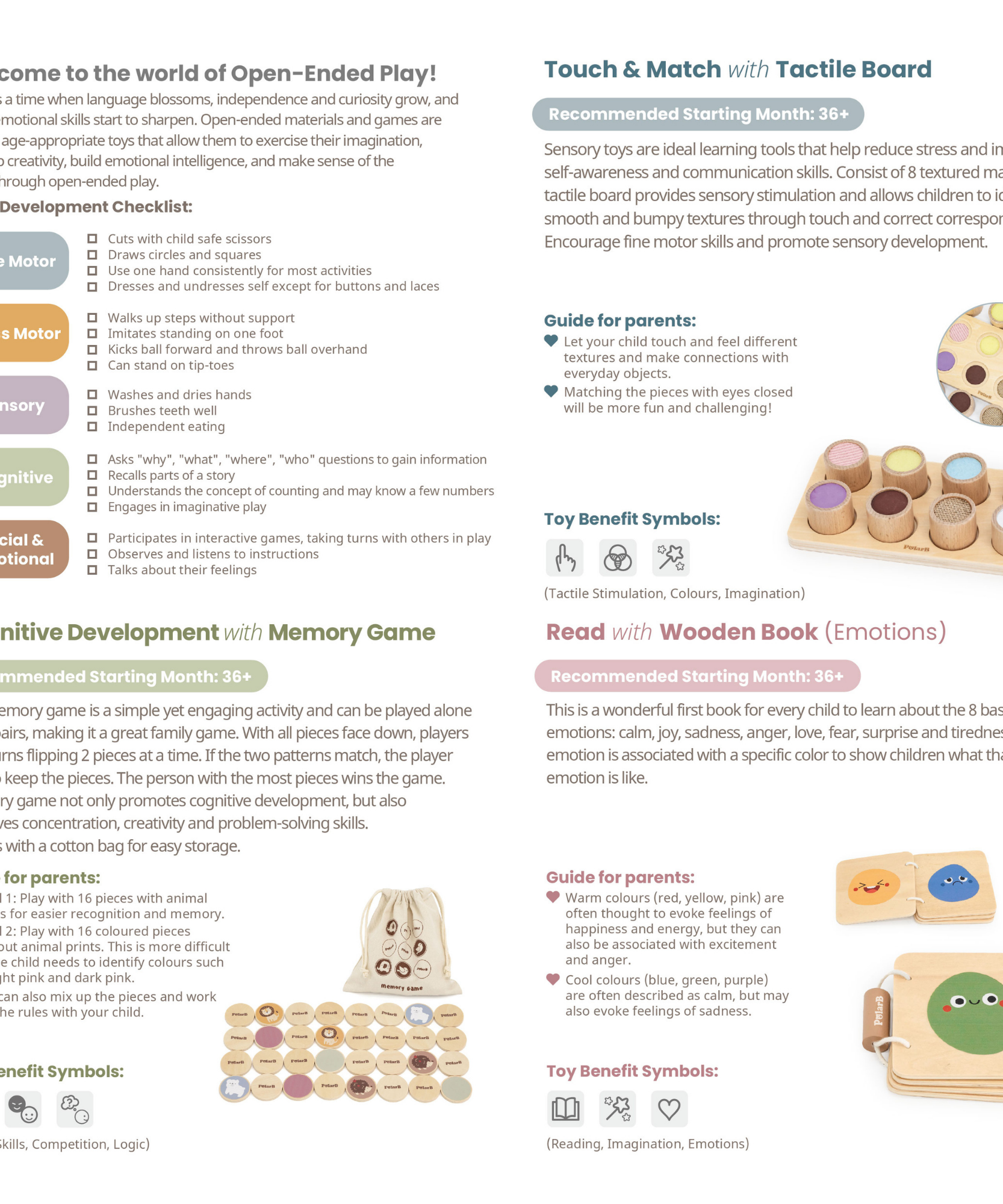 مجموعة ألعاب تعليمية للأطفال الصغار من PolarB Grow-with-Me Free Spirits، تُنمي المهارات الحسية والحركية والذاكرة والعواطف والأنشطة الإبداعية، وهي ألعاب خشبية صديقة للبيئة للأطفال من سن 3 سنوات فما فوق