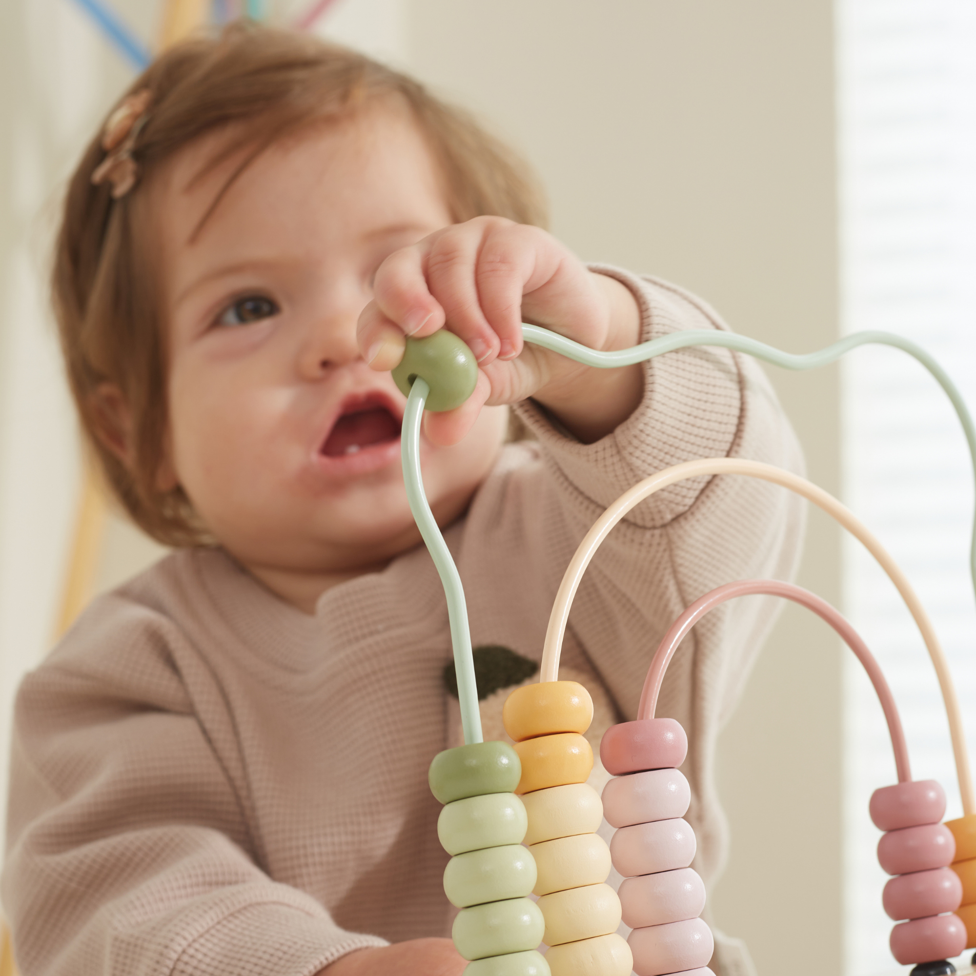 لعبة العد الخشبية PolarB My First Numbers، تصميم دب، للأطفال الصغار، لعبة تعليمية للرياضيات من عمر 12 شهرًا فما فوق