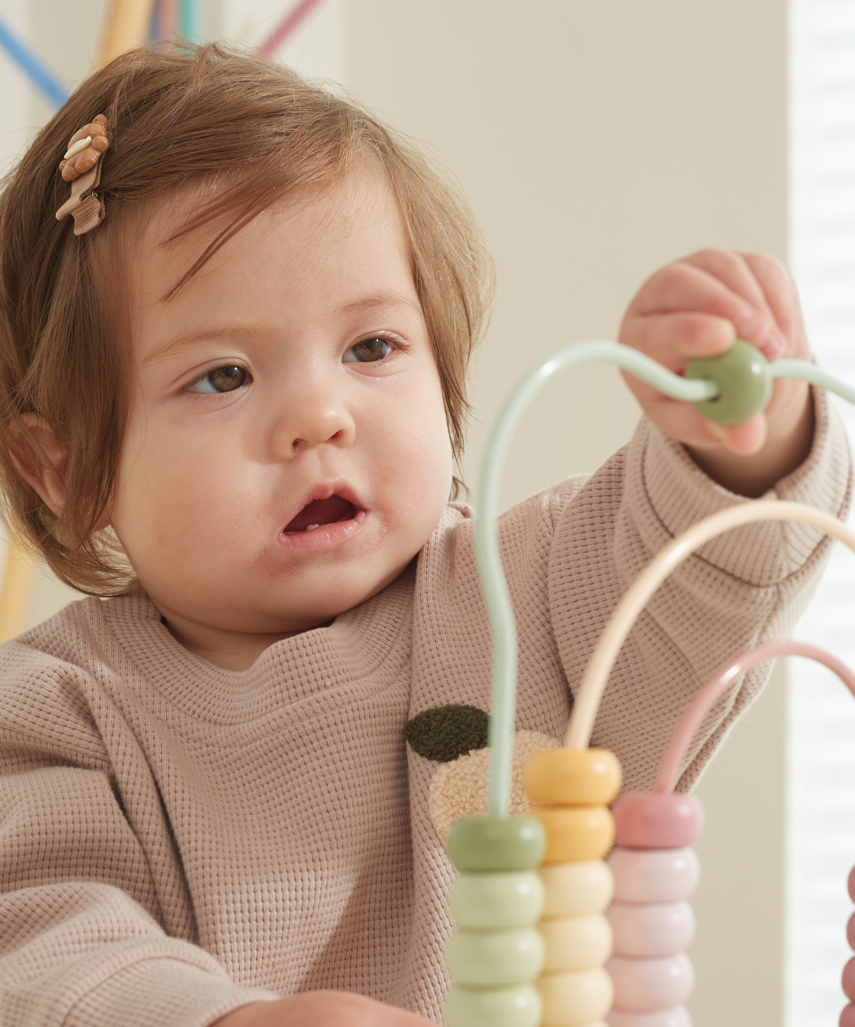 لعبة العد الخشبية PolarB My First Numbers، تصميم دب، للأطفال الصغار، لعبة تعليمية للرياضيات من عمر 12 شهرًا فما فوق