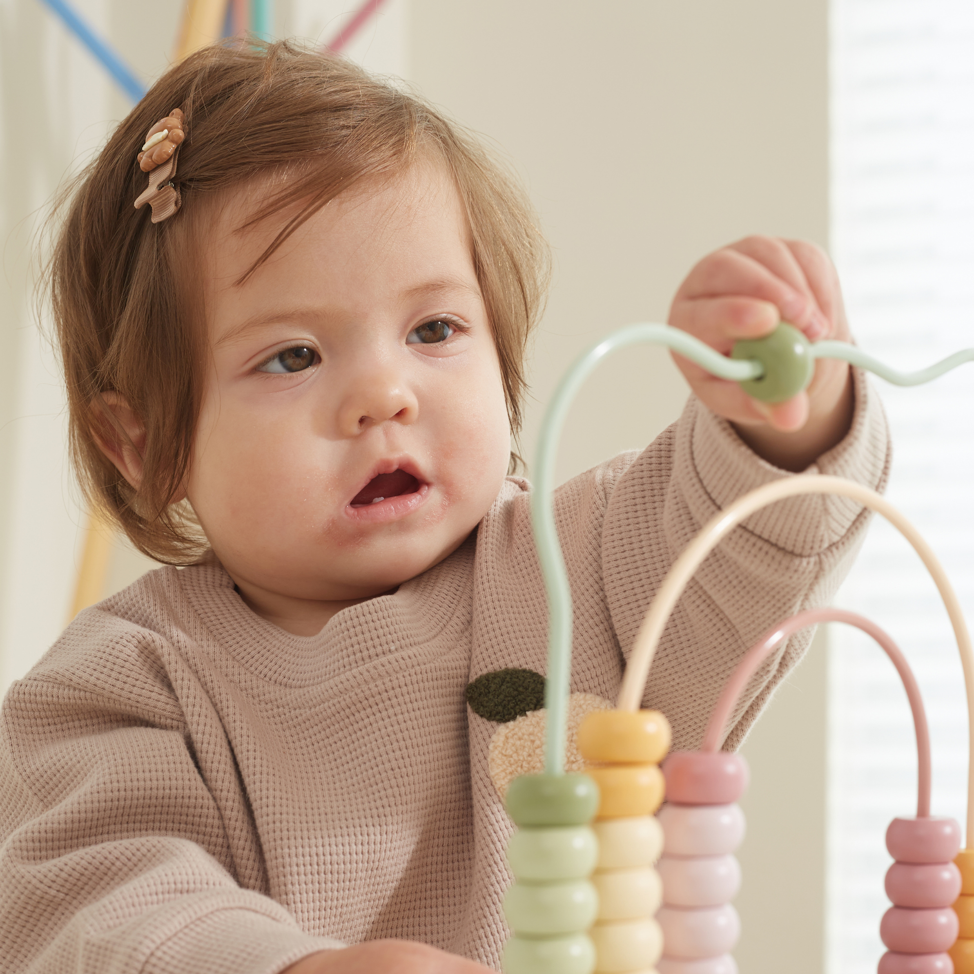 لعبة العد الخشبية PolarB My First Numbers، تصميم دب، للأطفال الصغار، لعبة تعليمية للرياضيات من عمر 12 شهرًا فما فوق