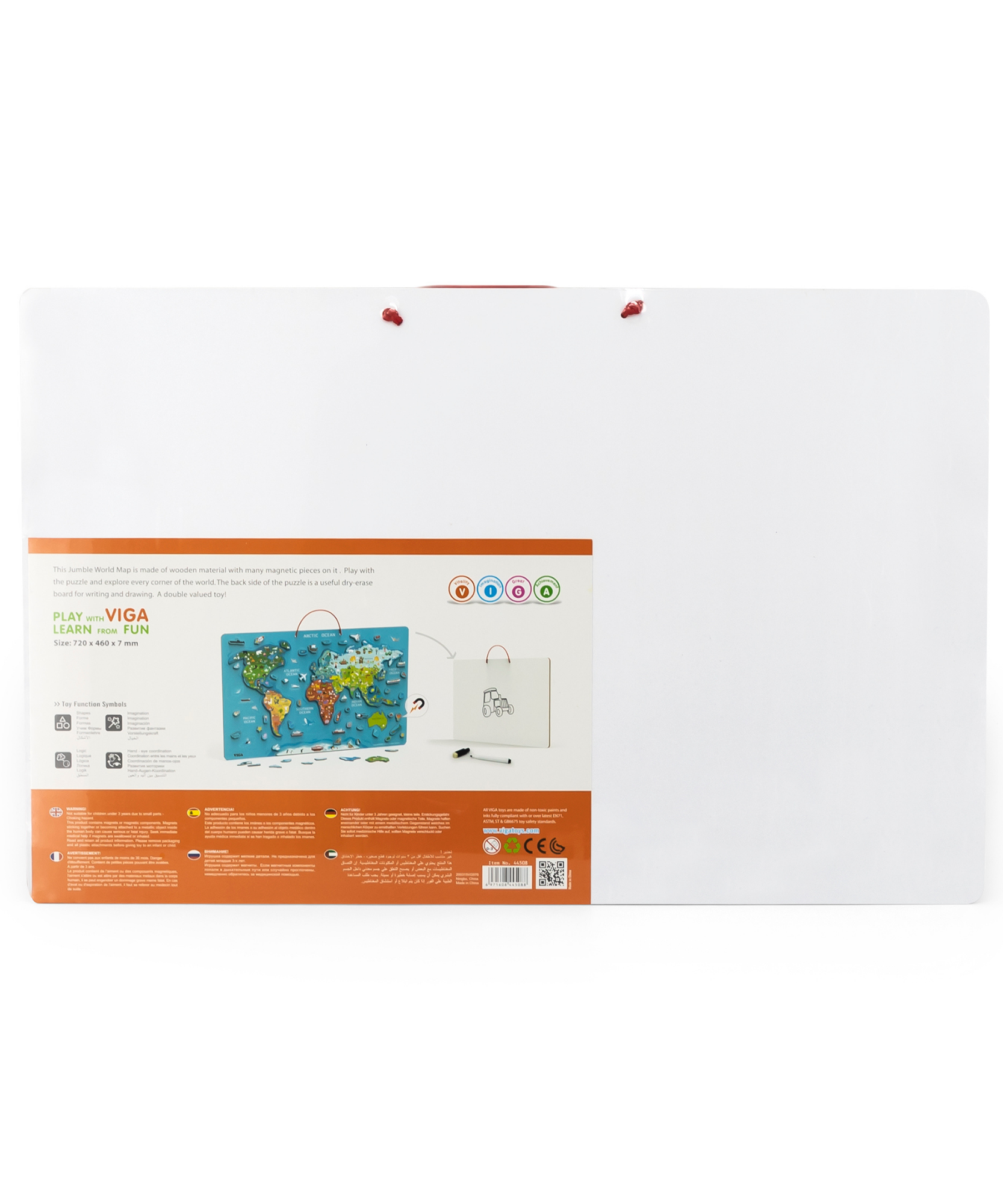 لوحة مسح جاف من فيجا مع أحجية عالم مغناطيسية، لعبة مونتيسوري خشبية، تنمي المهارات الحسية والإدراكية والحركية الدقيقة، لعبة تعليمية للأطفال غير سامة وصديقة للبيئة، مناسبة للأطفال من سن 3 سنوات فما فوق