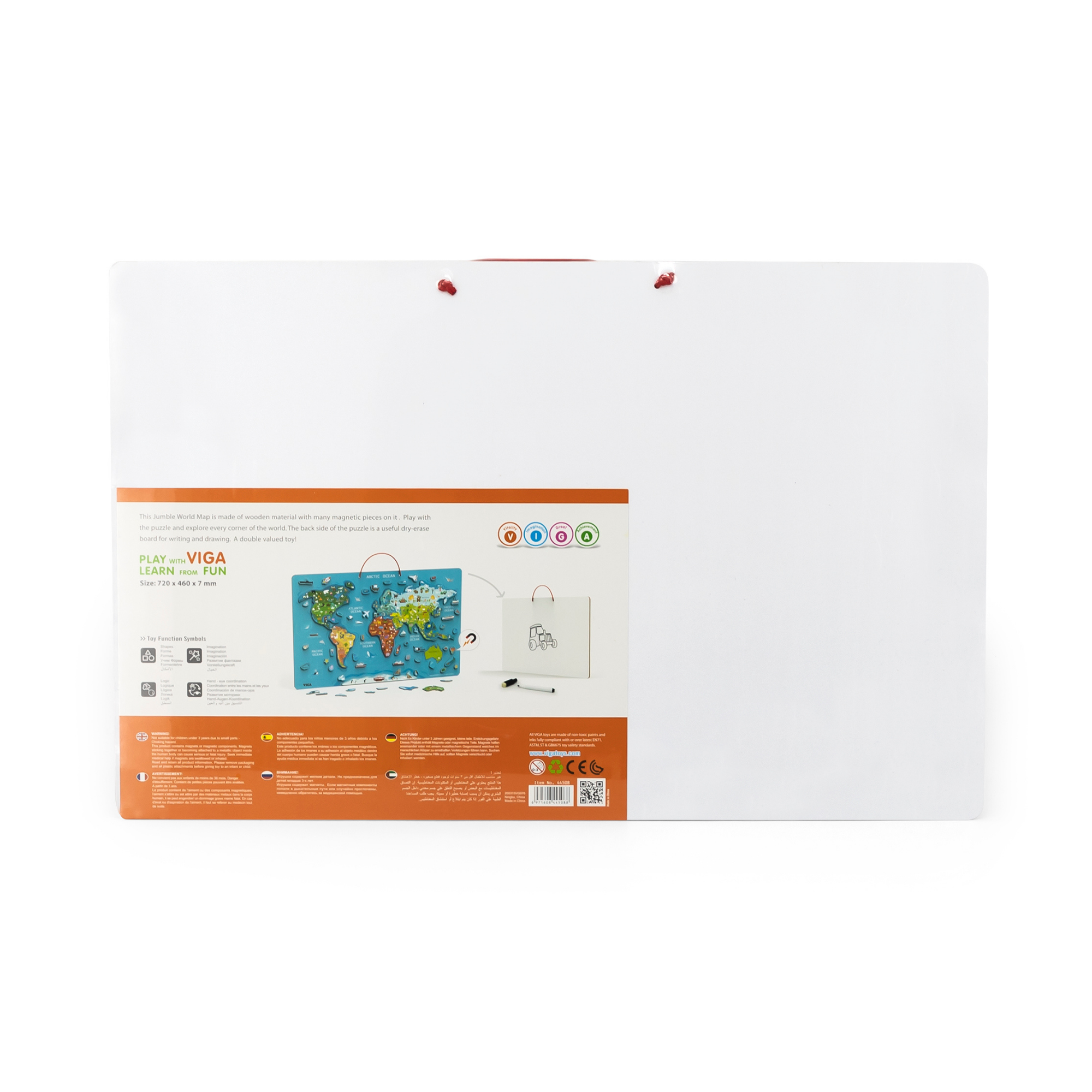 لوحة مسح جاف من فيجا مع أحجية عالم مغناطيسية، لعبة مونتيسوري خشبية، تنمي المهارات الحسية والإدراكية والحركية الدقيقة، لعبة تعليمية للأطفال غير سامة وصديقة للبيئة، مناسبة للأطفال من سن 3 سنوات فما فوق