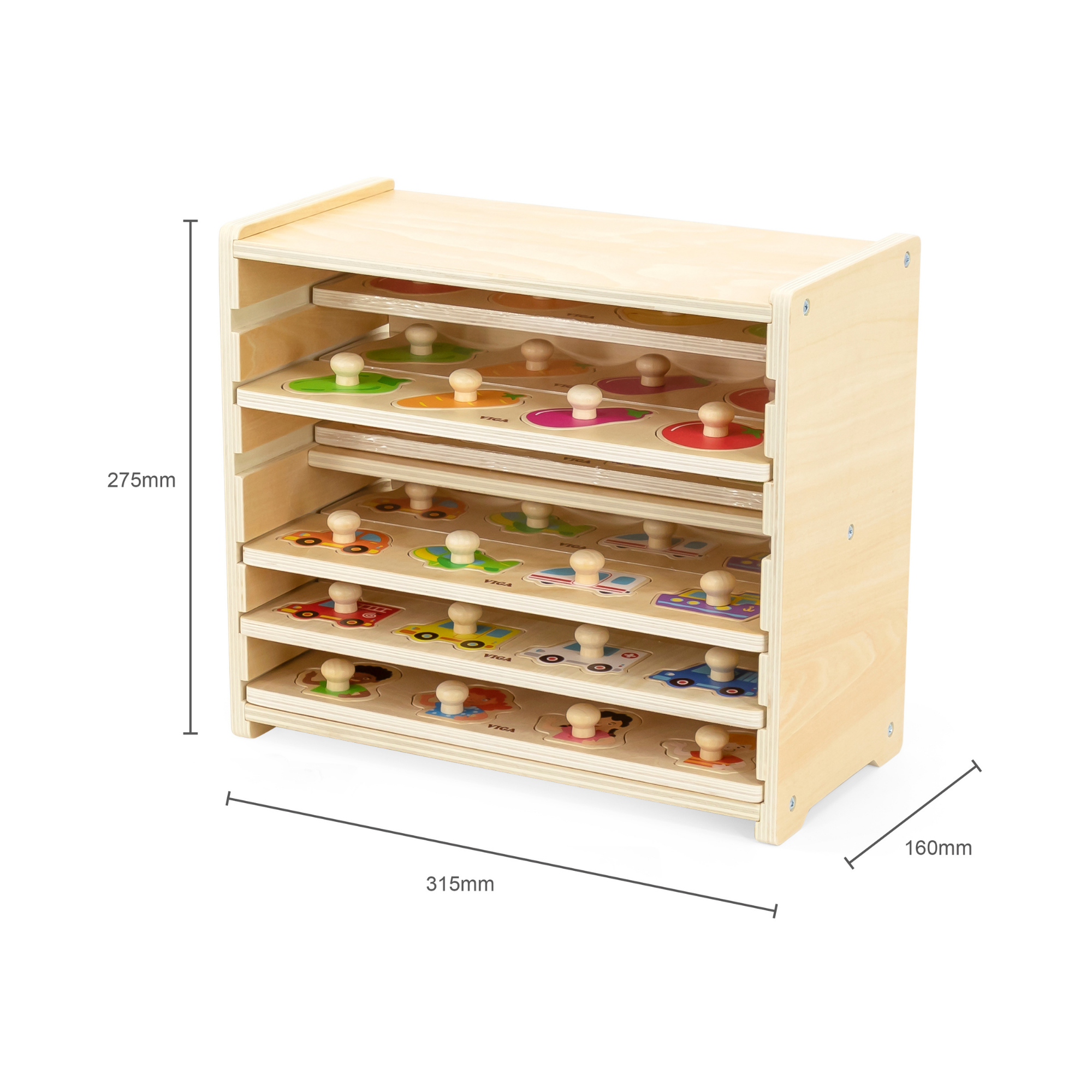 مجموعة فيجا من 12 قطعة، أحجية بمقبض مكونة من 4 قطع، لعبة مونتيسوري الخشبية، تنمي المهارات الحسية والإدراكية والحركية الدقيقة، لعبة تعليمية للأطفال غير سامة وصديقة للبيئة، مناسبة للأولاد والبنات من سن 12 شهرًا فما فوق