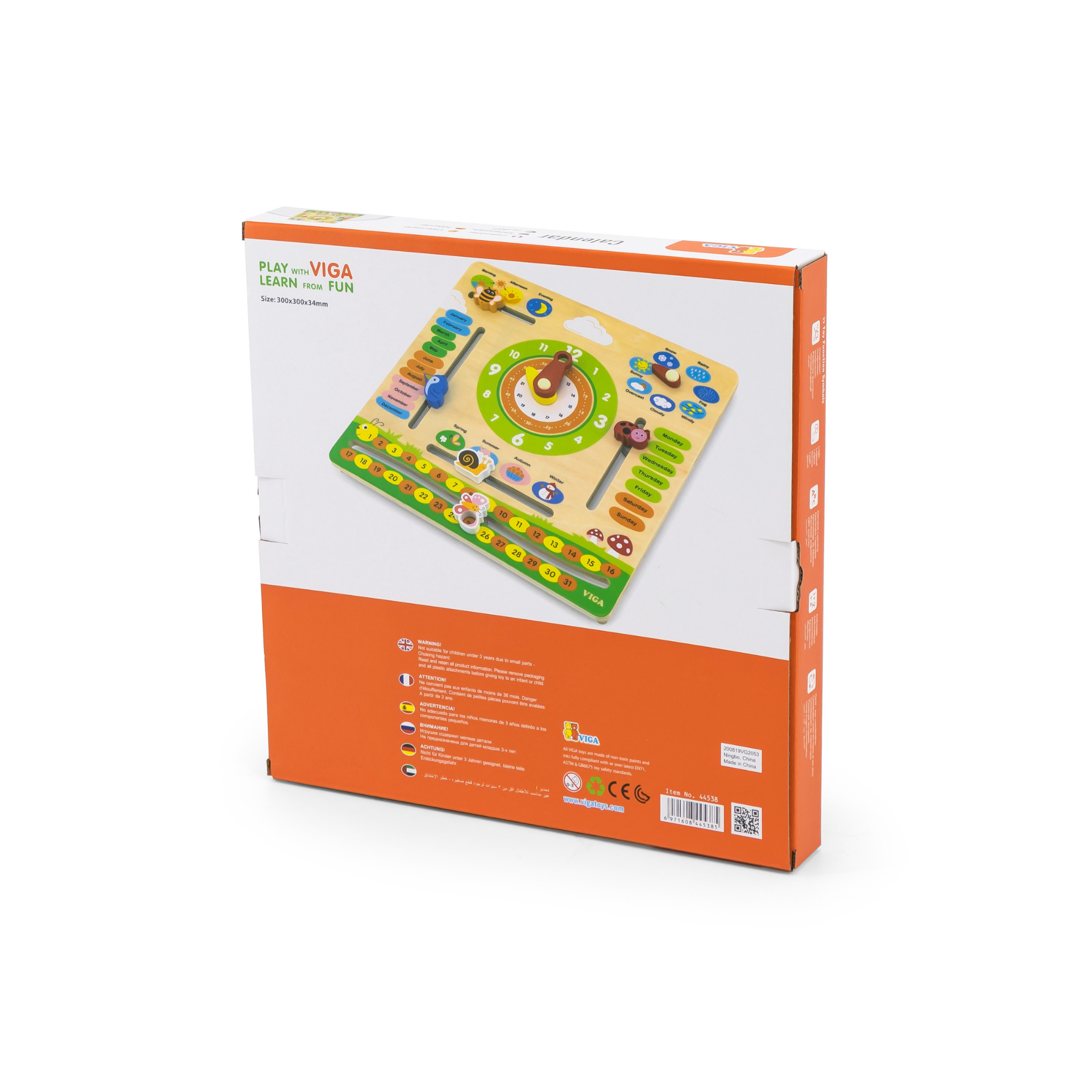 لوحة تعليم تقويم فيجا، لعبة مونتيسوري خشبية تعليمية، لوحة تفاعلية للتاريخ والطقس، تُنمّي المنطق والوعي اليومي، غير سامة وصديقة للبيئة، للأولاد والبنات من عمر 3 سنوات فما فوق