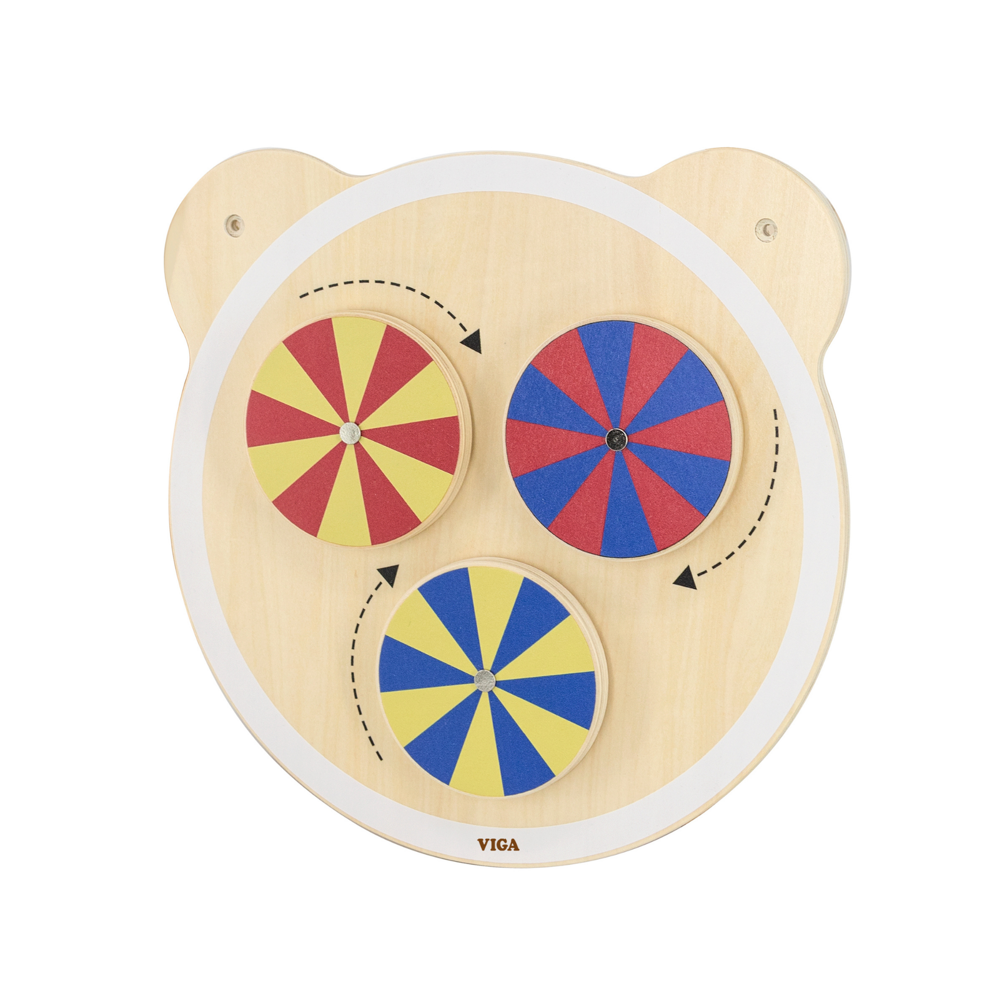 لعبة حائط فيجا لمزج الألوان، لوحة خشبية لمزج الألوان من مونتيسوري مع أقراص دوارة، تُنمي الإدراك البصري والتنسيق، لعبة صديقة للبيئة وغير سامة، للأولاد والبنات من عمر 18 شهرًا فما فوق