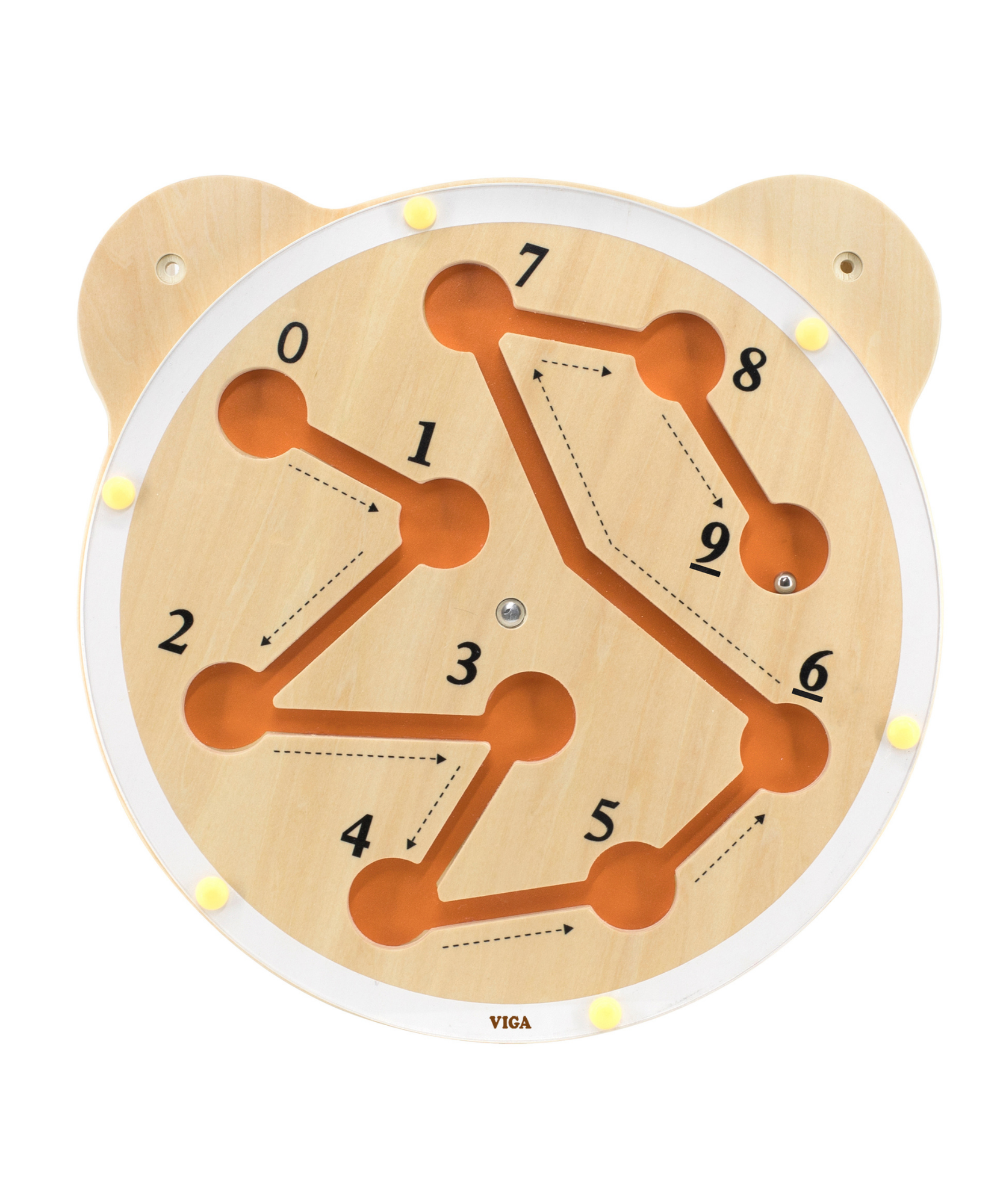 لعبة كرة الحائط المنزلقة من فيجا، متاهة أرقام خشبية من مونتيسوري للأطفال الصغار، تُنمّي المهارات الحركية والتعرف على الأرقام، لعبة تعليمية صديقة للبيئة وغير سامة، للأولاد والبنات من عمر 18 شهرًا فما فوق