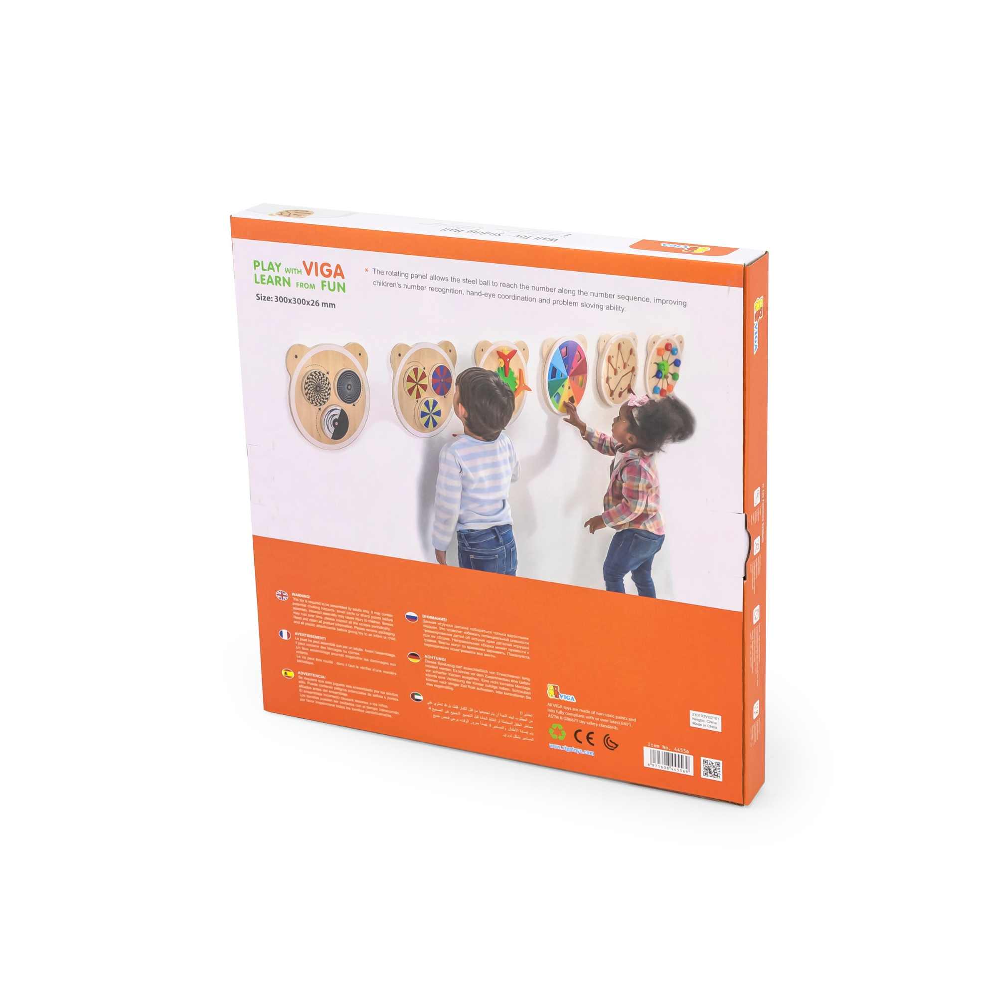 لعبة كرة الحائط المنزلقة من فيجا، متاهة أرقام خشبية من مونتيسوري للأطفال الصغار، تُنمّي المهارات الحركية والتعرف على الأرقام، لعبة تعليمية صديقة للبيئة وغير سامة، للأولاد والبنات من عمر 18 شهرًا فما فوق
