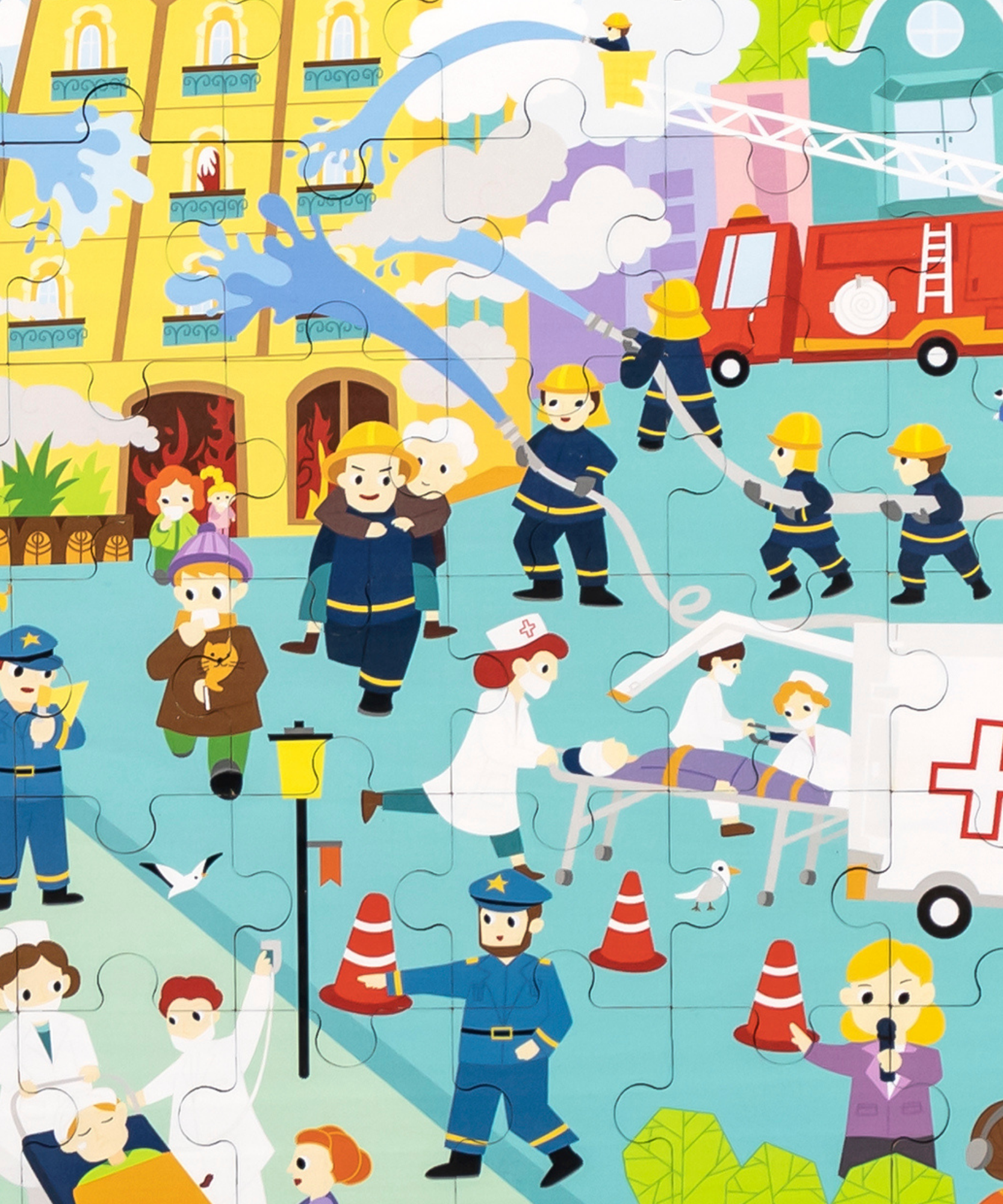 لعبة فيجا لمكافحة الحرائق، 48 قطعة، أحجية الصور المقطوعة، لعبة مونتيسوري الخشبية، تنمي المهارات الحسية والإدراكية والحركية الدقيقة، لعبة تعليمية للأطفال غير سامة وصديقة للبيئة، مناسبة للأولاد والبنات من سن 3 سنوات فما فوق