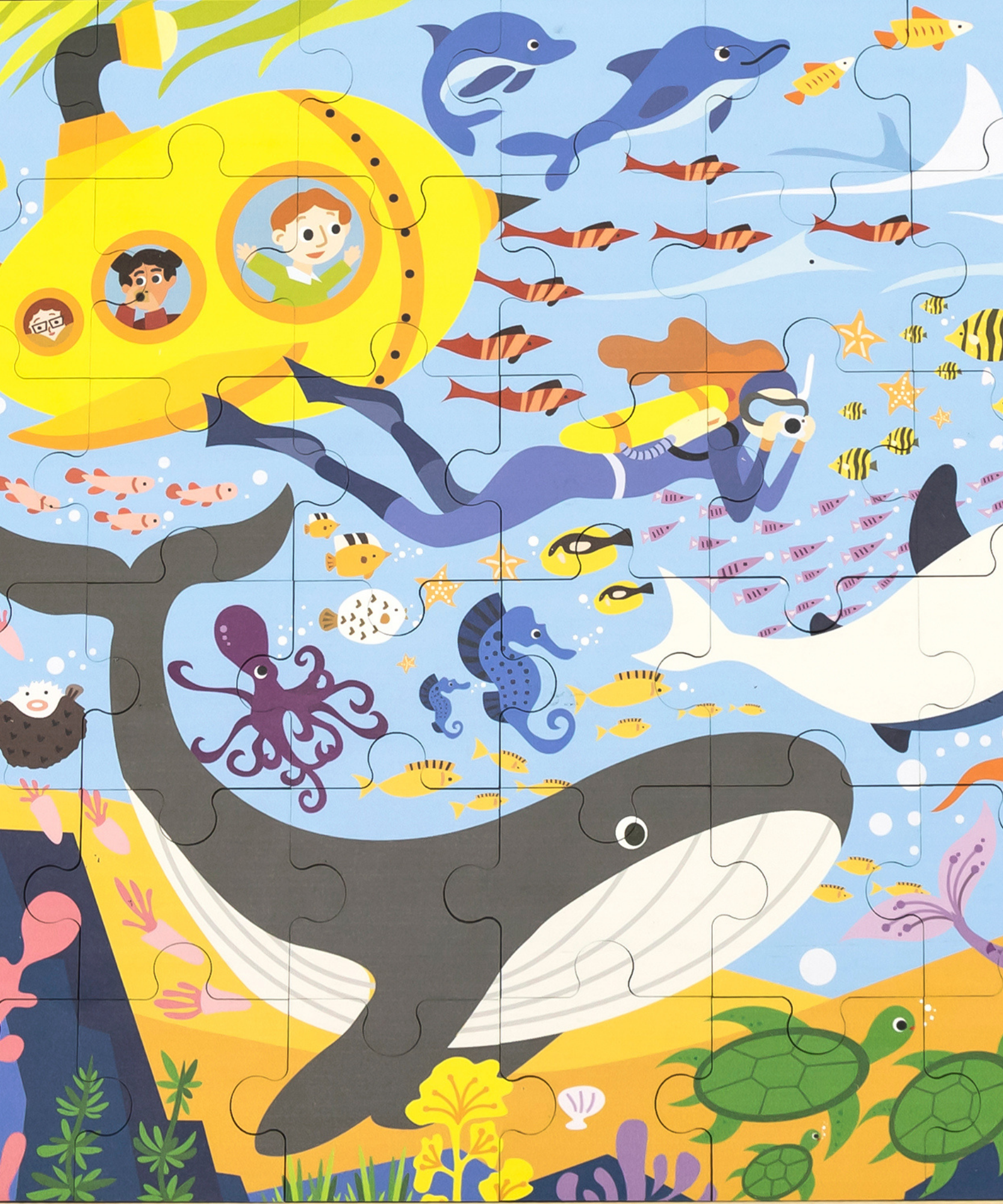 لعبة أحجية الصور المقطوعة من فيجا سي لايف، 48 قطعة، لعبة مونتيسوري الخشبية، تنمي المهارات الحسية والإدراكية والحركية الدقيقة، لعبة تعليمية للأطفال غير سامة وصديقة للبيئة، مناسبة للأولاد والبنات من سن 3 سنوات فما فوق