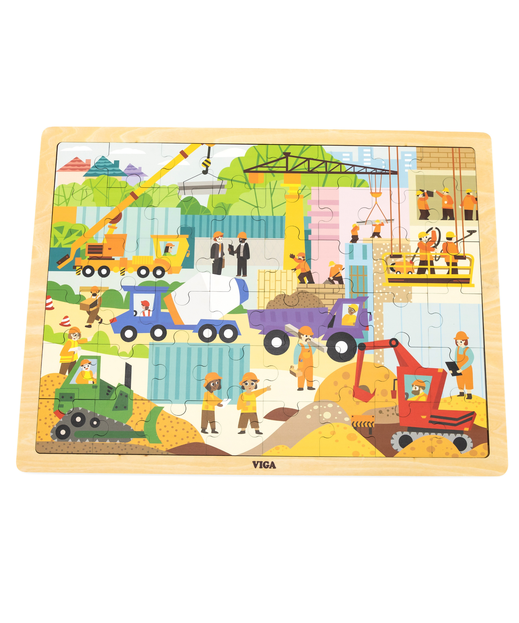 منطقة بناء فيجا، أحجية الصور المقطوعة من 48 قطعة، لعبة مونتيسوري الخشبية، تنمي المهارات الحسية والإدراكية والحركية الدقيقة، لعبة تعليمية للأطفال غير سامة وصديقة للبيئة، مناسبة للأطفال من سن 3 سنوات فما فوق