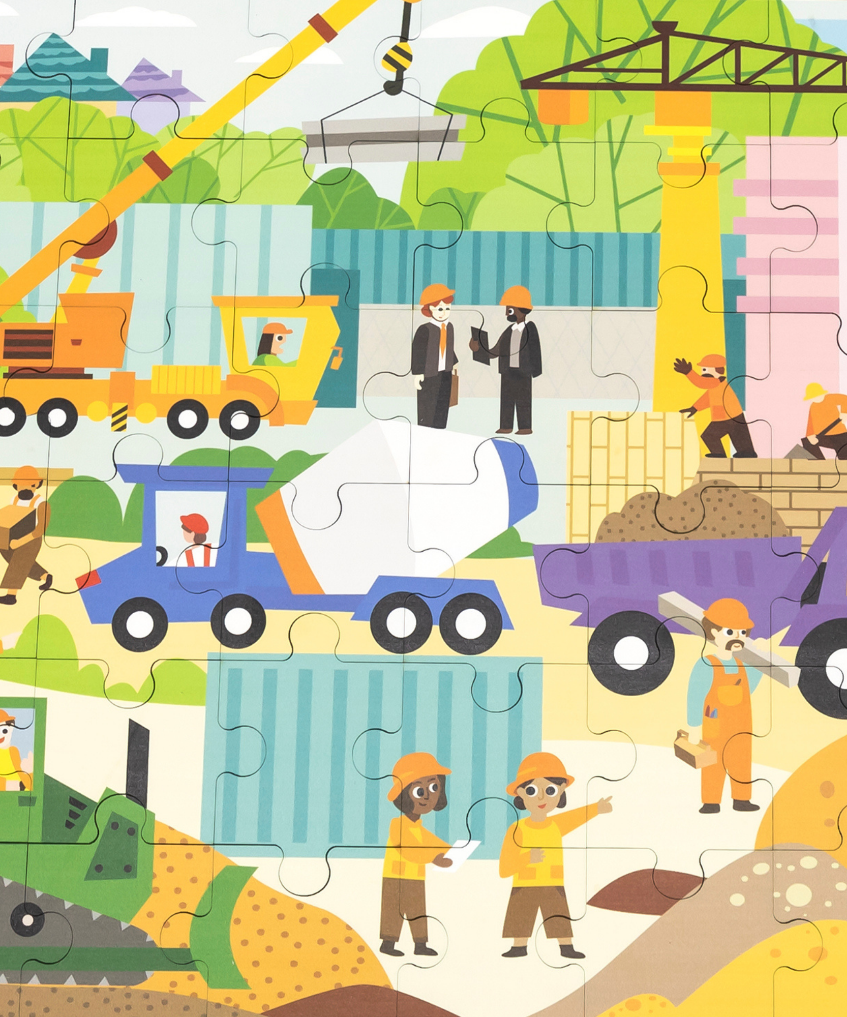 منطقة بناء فيجا، أحجية الصور المقطوعة من 48 قطعة، لعبة مونتيسوري الخشبية، تنمي المهارات الحسية والإدراكية والحركية الدقيقة، لعبة تعليمية للأطفال غير سامة وصديقة للبيئة، مناسبة للأطفال من سن 3 سنوات فما فوق