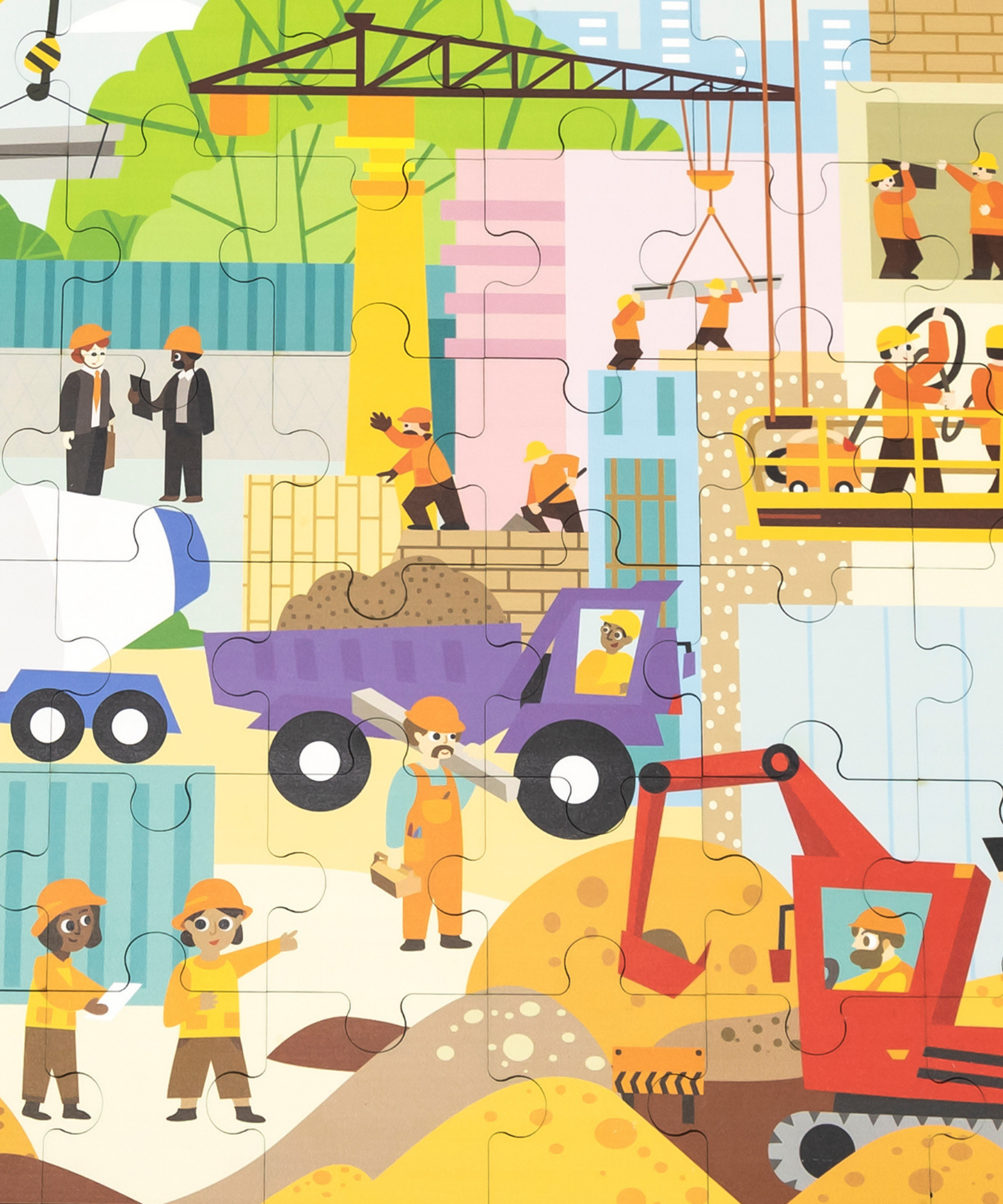 منطقة بناء فيجا، أحجية الصور المقطوعة من 48 قطعة، لعبة مونتيسوري الخشبية، تنمي المهارات الحسية والإدراكية والحركية الدقيقة، لعبة تعليمية للأطفال غير سامة وصديقة للبيئة، مناسبة للأطفال من سن 3 سنوات فما فوق