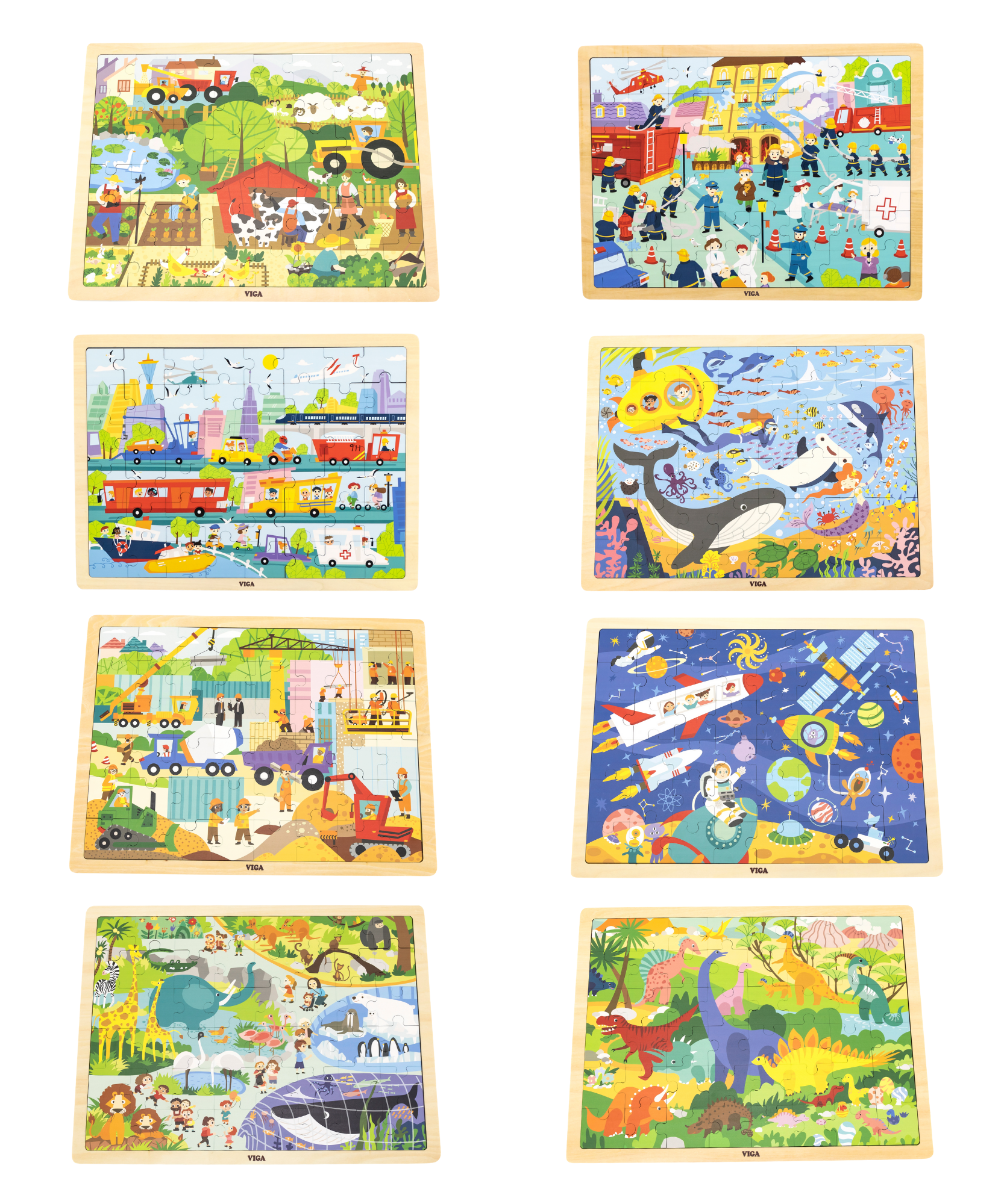 فيجا سبيس، أحجية الصور المقطوعة من 48 قطعة، لعبة مونتيسوري الخشبية، تنمي المهارات الحسية والإدراكية والحركية الدقيقة، لعبة تعليمية للأطفال غير سامة وصديقة للبيئة، مناسبة للأولاد والبنات من سن 3 سنوات فما فوق
