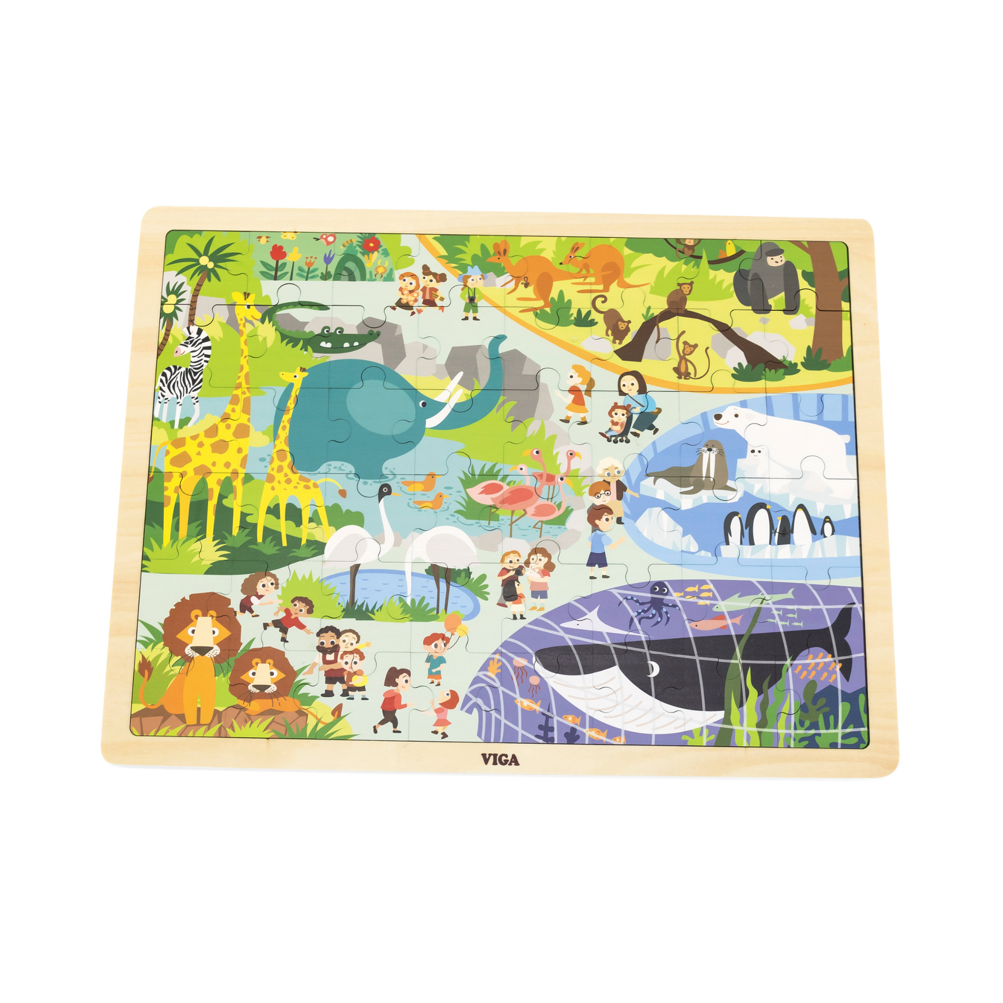لعبة أحجية الصور المقطوعة من فيجا زوو، 48 قطعة، لعبة مونتيسوري الخشبية، تُنمّي المهارات الحسية والإدراكية والحركية الدقيقة، لعبة تعليمية للأطفال غير سامة وصديقة للبيئة، مناسبة للأولاد والبنات من عمر 3 سنوات فما فوق