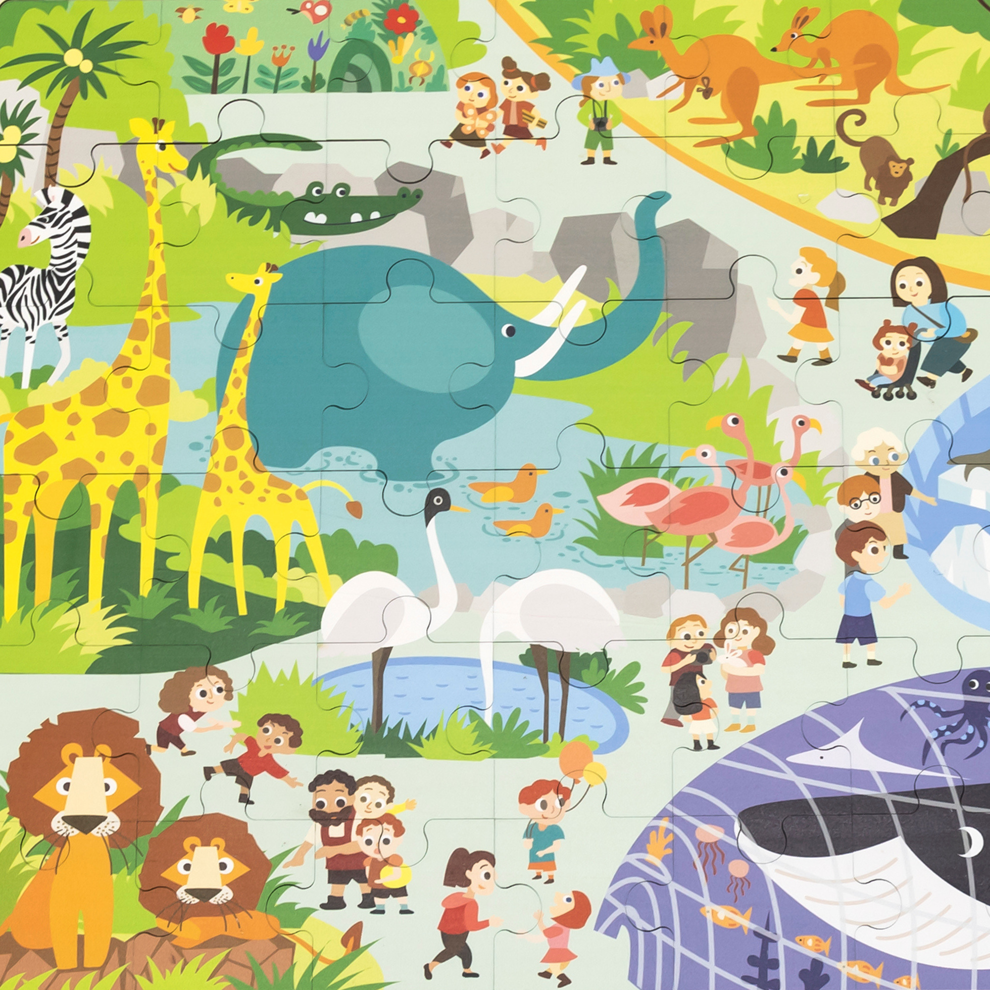 لعبة أحجية الصور المقطوعة من فيجا زوو، 48 قطعة، لعبة مونتيسوري الخشبية، تُنمّي المهارات الحسية والإدراكية والحركية الدقيقة، لعبة تعليمية للأطفال غير سامة وصديقة للبيئة، مناسبة للأولاد والبنات من عمر 3 سنوات فما فوق