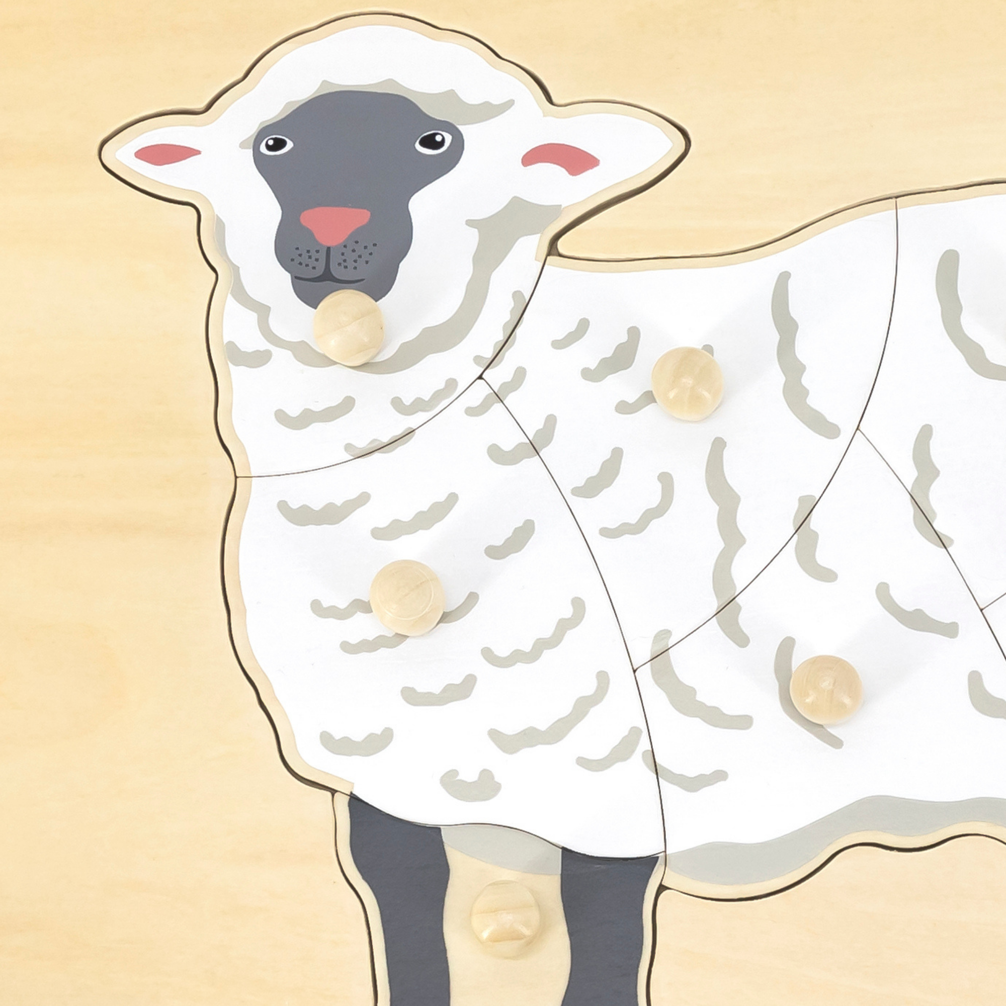 لعبة أحجية فيجا شيب، حيوانات المزرعة، مكونة من 9 قطع، لعبة مونتيسوري الخشبية، تُنمّي المهارات الحسية والإدراكية والحركية الدقيقة، لعبة تعليمية للأطفال غير سامة وصديقة للبيئة، مناسبة للأطفال من سن 18 شهرًا فما فوق