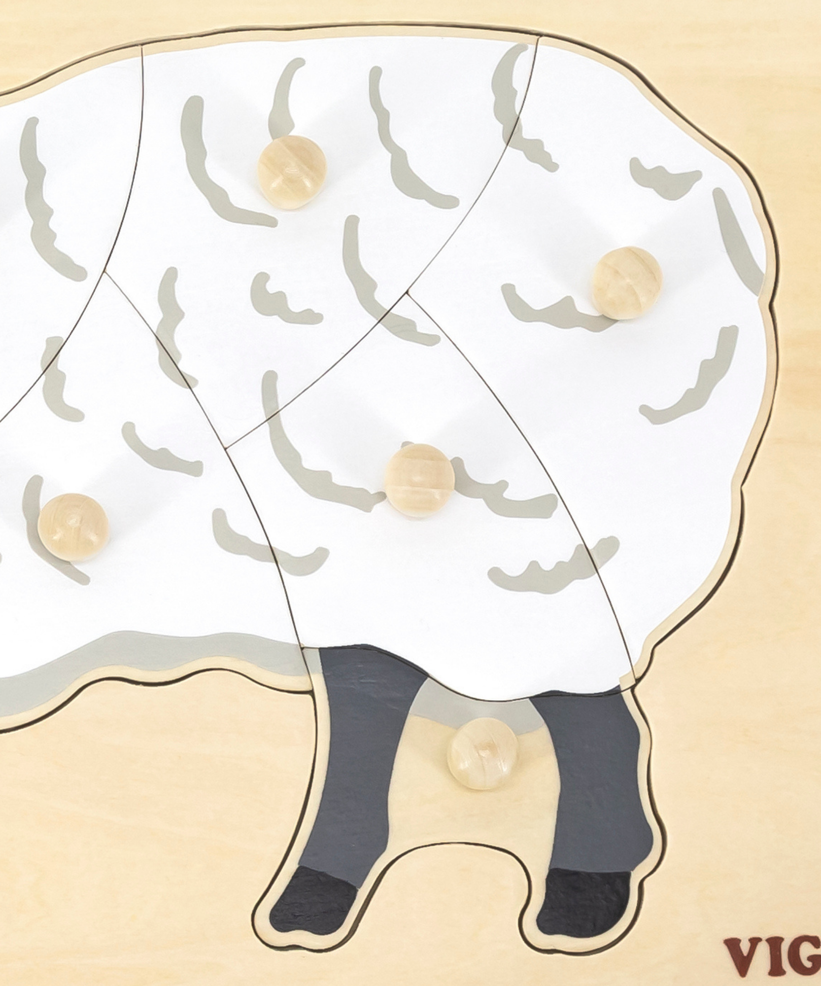 لعبة أحجية فيجا شيب، حيوانات المزرعة، مكونة من 9 قطع، لعبة مونتيسوري الخشبية، تُنمّي المهارات الحسية والإدراكية والحركية الدقيقة، لعبة تعليمية للأطفال غير سامة وصديقة للبيئة، مناسبة للأطفال من سن 18 شهرًا فما فوق