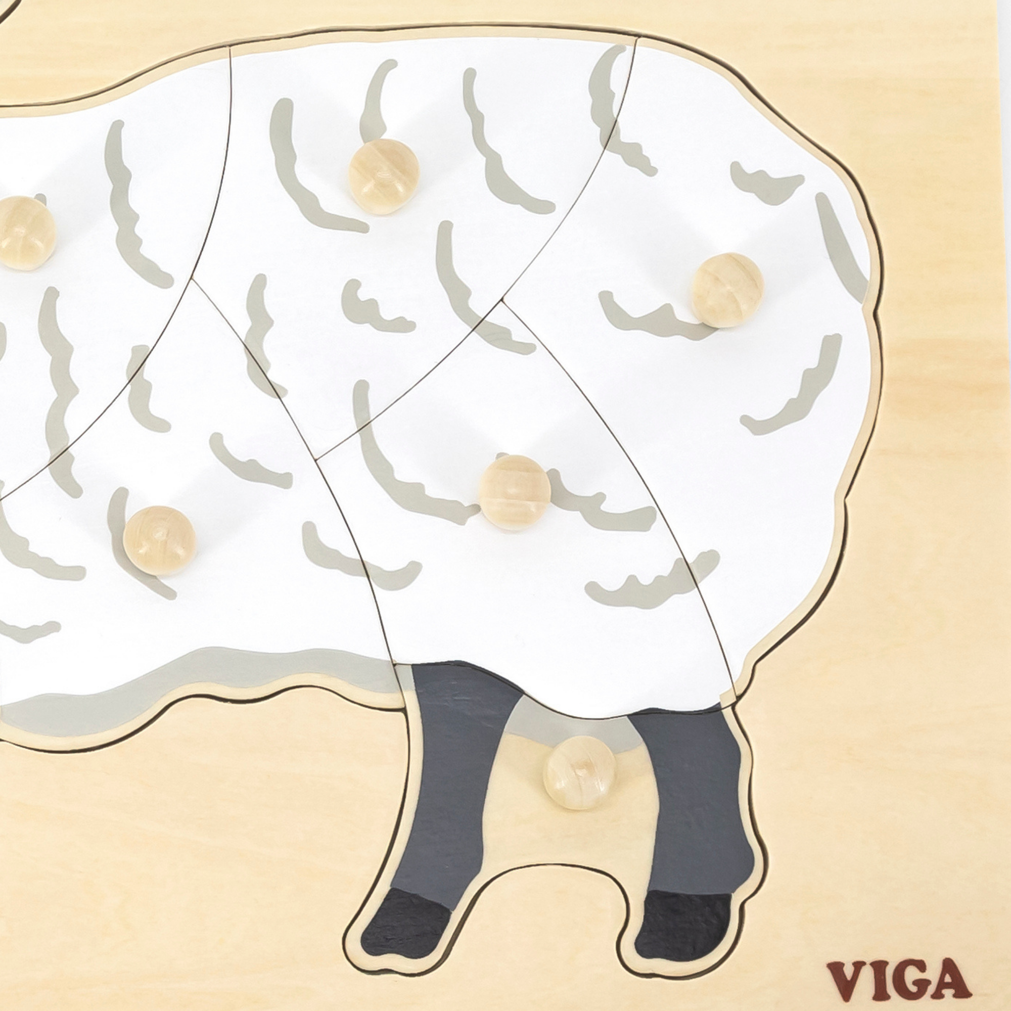 لعبة أحجية فيجا شيب، حيوانات المزرعة، مكونة من 9 قطع، لعبة مونتيسوري الخشبية، تُنمّي المهارات الحسية والإدراكية والحركية الدقيقة، لعبة تعليمية للأطفال غير سامة وصديقة للبيئة، مناسبة للأطفال من سن 18 شهرًا فما فوق