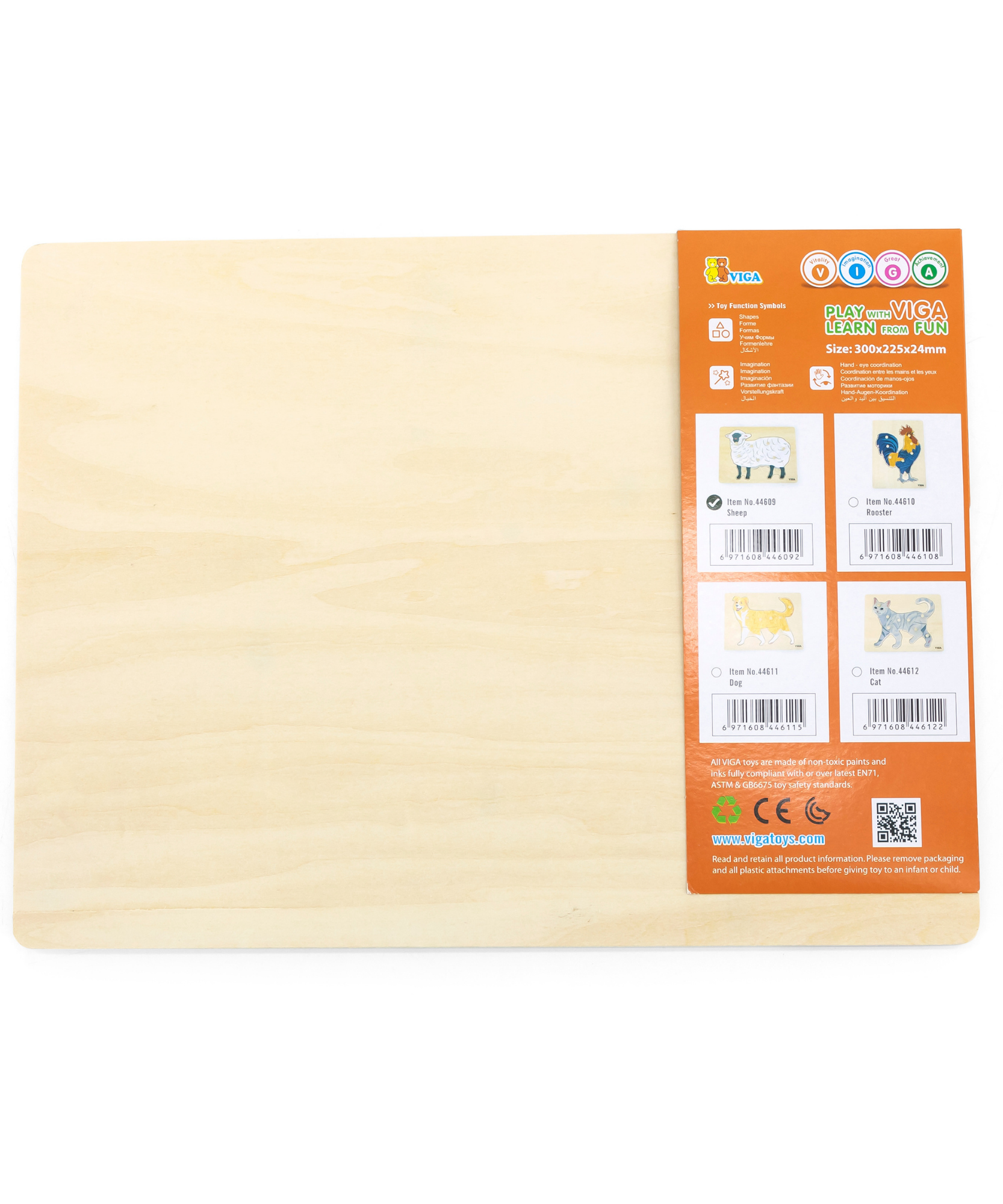 لعبة أحجية فيجا شيب، حيوانات المزرعة، مكونة من 9 قطع، لعبة مونتيسوري الخشبية، تُنمّي المهارات الحسية والإدراكية والحركية الدقيقة، لعبة تعليمية للأطفال غير سامة وصديقة للبيئة، مناسبة للأطفال من سن 18 شهرًا فما فوق