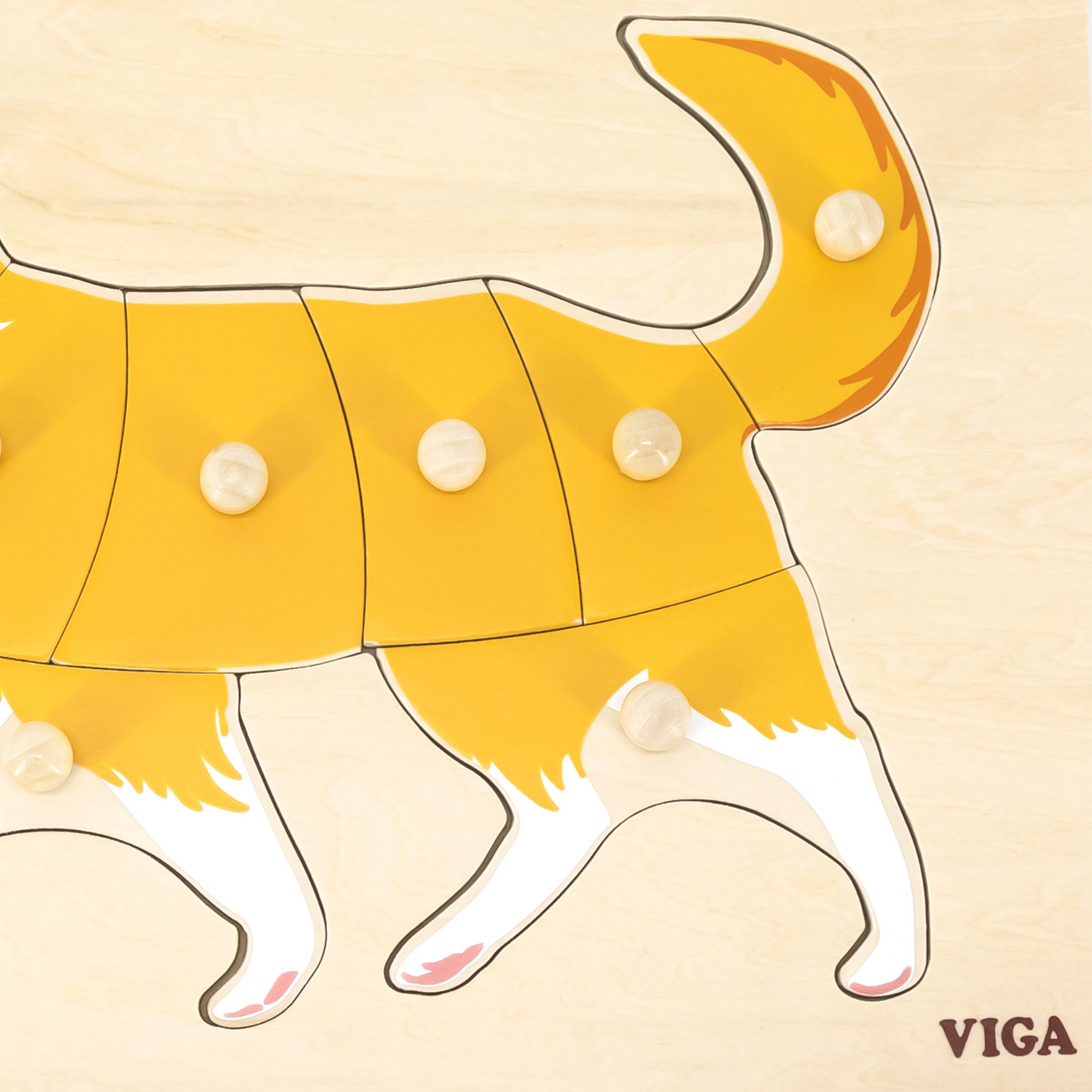 لعبة فيجا دوج، حيوانات المزرعة، أحجية بمقبض من 8 قطع، لعبة مونتيسوري الخشبية، تُنمّي المهارات الحسية والإدراكية والحركية الدقيقة، لعبة تعليمية للأطفال غير سامة وصديقة للبيئة، مناسبة للأطفال من سن 18 شهرًا فما فوق