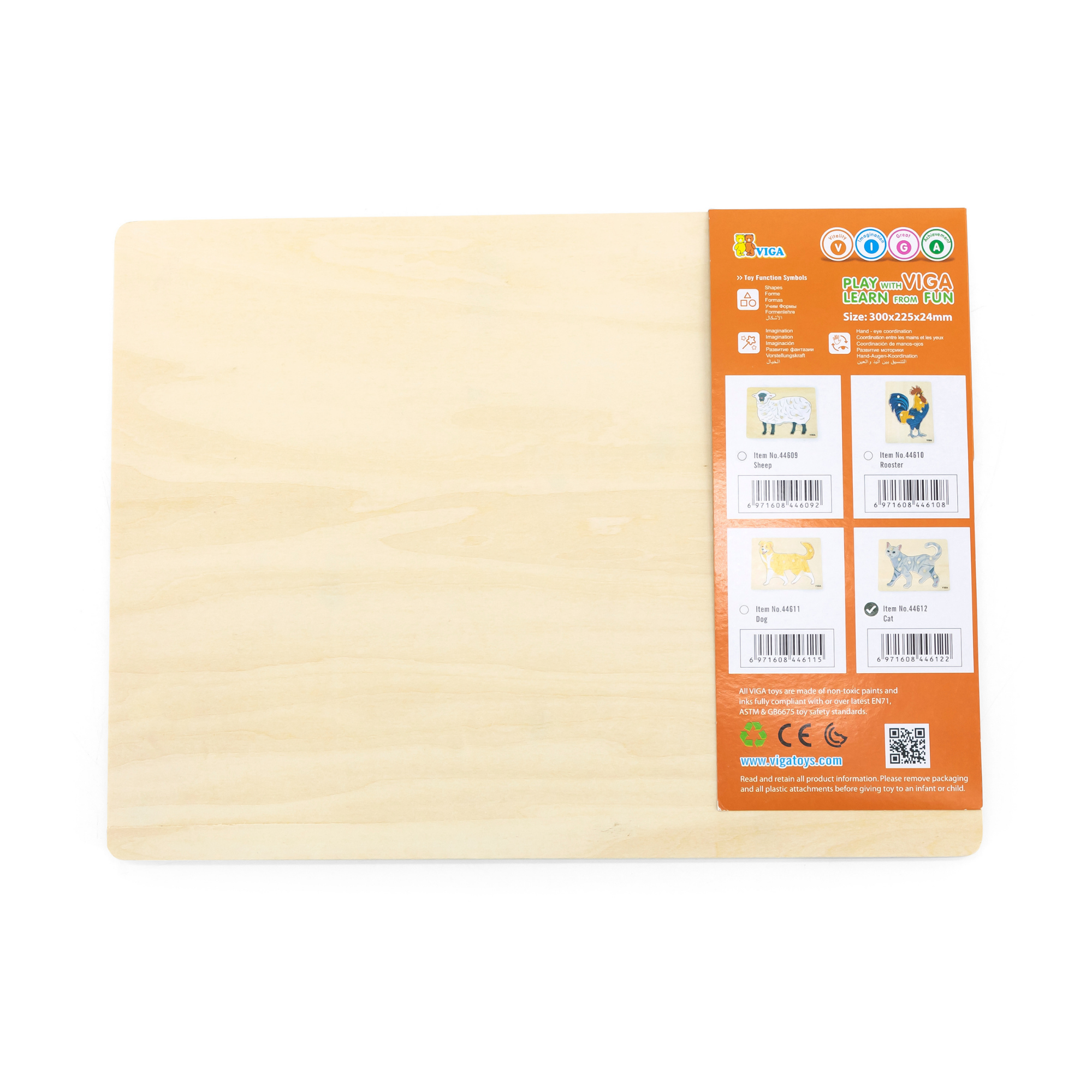 لعبة فيجا كات، أحجية بمقبض من 8 قطع، لعبة مونتيسوري خشبية، تنمي المهارات الحسية والإدراكية والحركية الدقيقة، لعبة تعليمية للأطفال غير سامة وصديقة للبيئة، مناسبة للأولاد والبنات من سن 18 شهرًا فما فوق