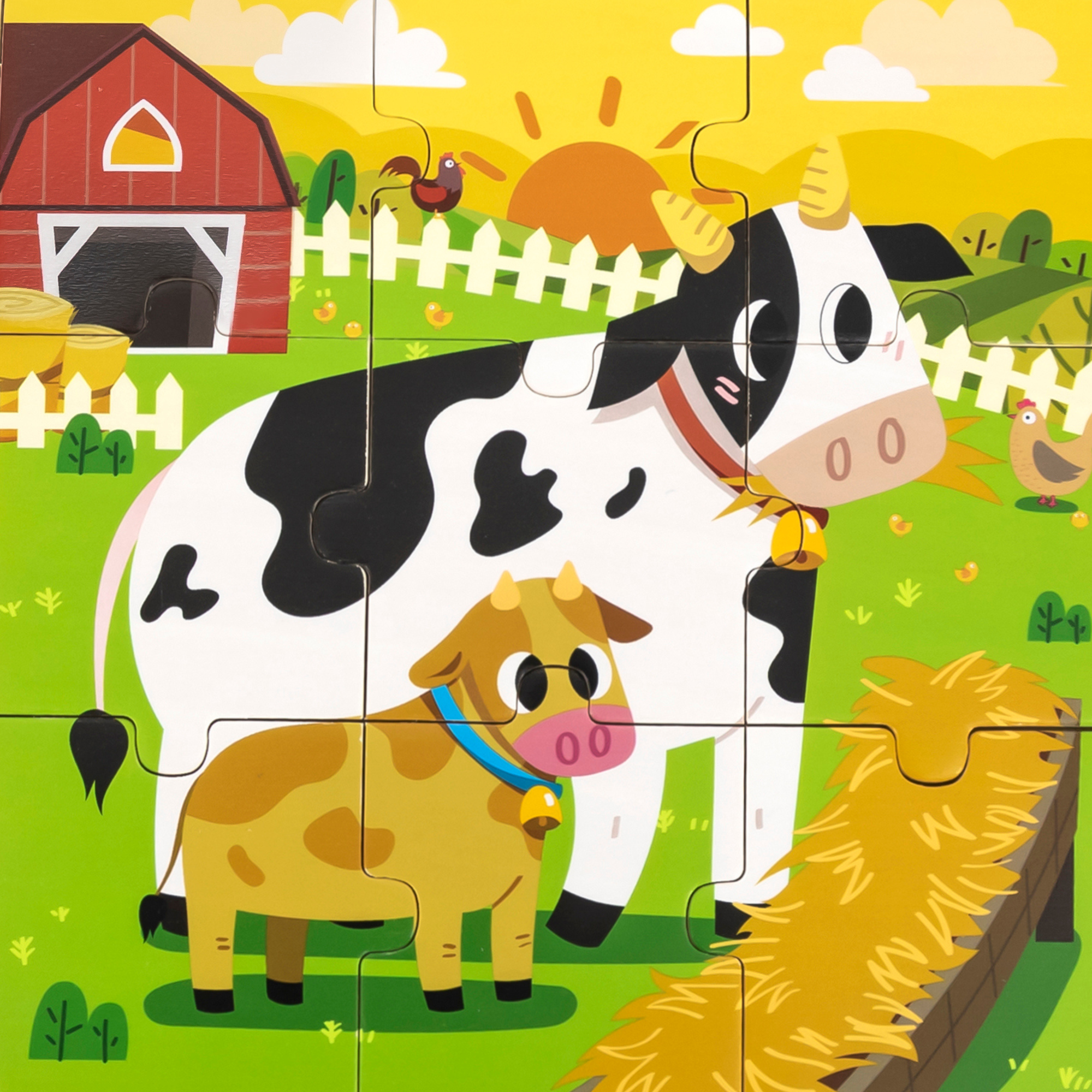 لعبة بازل فيجا كاو، 9 قطع، لعبة مونتيسوري الخشبية، تنمي المهارات الحسية والإدراكية والحركية الدقيقة، لعبة تعليمية للأطفال غير سامة وصديقة للبيئة، مناسبة للأولاد والبنات من سن 18 شهرًا فما فوق