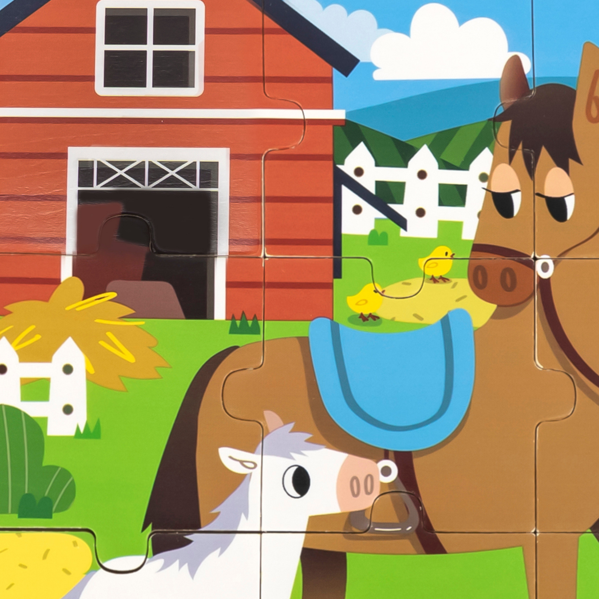 حصان ومهر فيجا، أحجية الصور المقطوعة من 9 قطع، لعبة مونتيسوري الخشبية، تنمي المهارات الحسية والإدراكية والحركية الدقيقة، لعبة تعليمية للأطفال غير سامة وصديقة للبيئة، مناسبة للأطفال من سن 18 شهرًا فما فوق