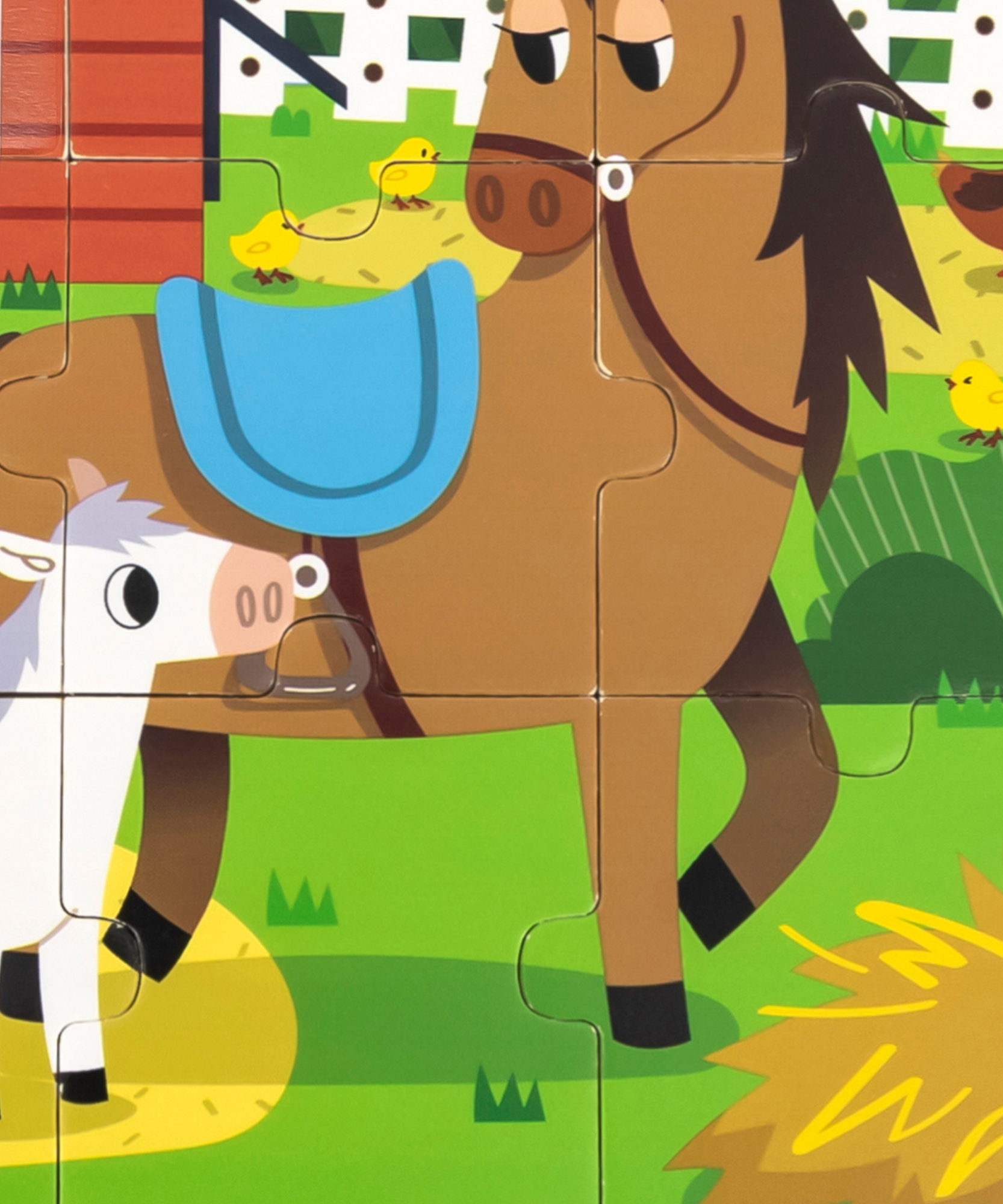 حصان ومهر فيجا، أحجية الصور المقطوعة من 9 قطع، لعبة مونتيسوري الخشبية، تنمي المهارات الحسية والإدراكية والحركية الدقيقة، لعبة تعليمية للأطفال غير سامة وصديقة للبيئة، مناسبة للأطفال من سن 18 شهرًا فما فوق