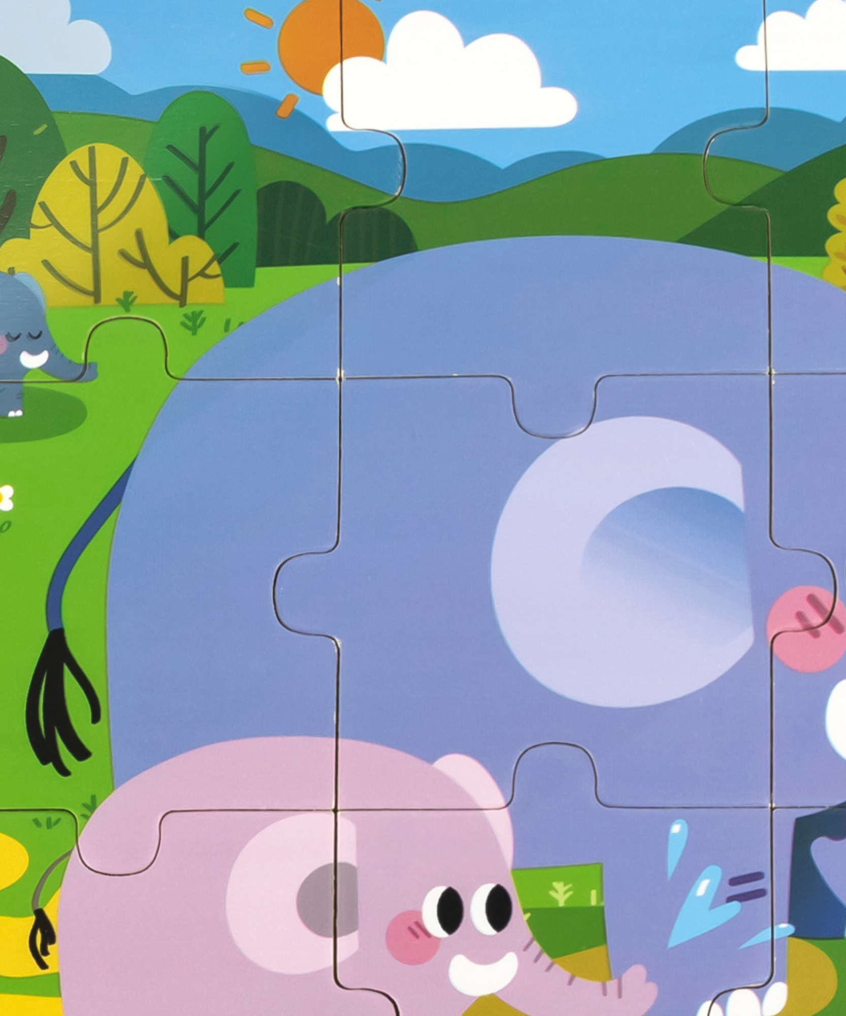 فيل فيجا، أحجية الصور المقطوعة من 9 قطع، لعبة مونتيسوري الخشبية، تنمي المهارات الحسية والإدراكية والحركية الدقيقة، لعبة تعليمية للأطفال غير سامة وصديقة للبيئة، مناسبة للأولاد والبنات من سن 18 شهرًا فما فوق