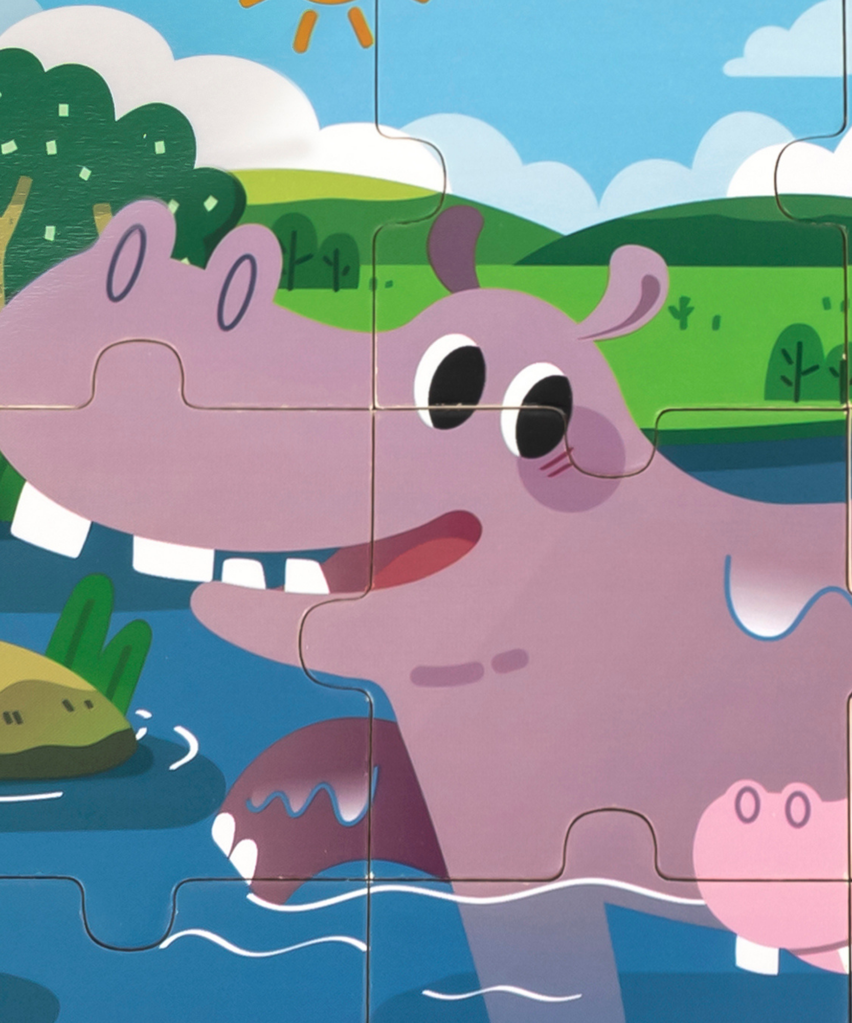 لعبة أحجية الصور المقطوعة فيجا هيبو، 9 قطع، لعبة مونتيسوري الخشبية، تنمي المهارات الحسية والإدراكية والحركية الدقيقة، لعبة تعليمية للأطفال غير سامة وصديقة للبيئة، مناسبة للأولاد والبنات من سن 18 شهرًا فما فوق