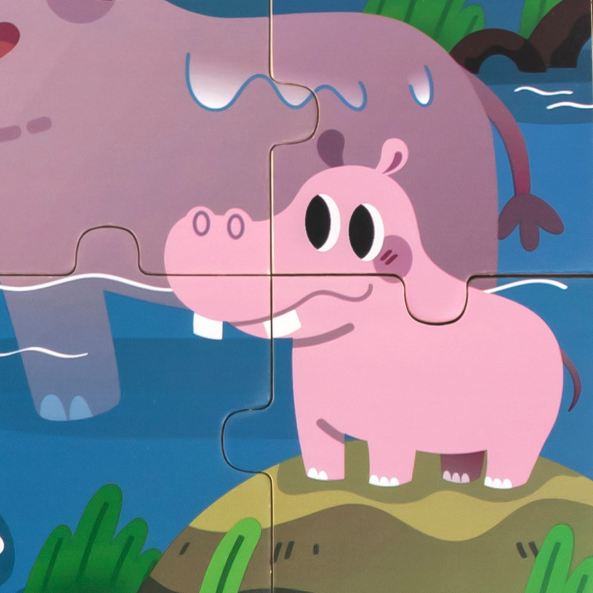 لعبة أحجية الصور المقطوعة فيجا هيبو، 9 قطع، لعبة مونتيسوري الخشبية، تنمي المهارات الحسية والإدراكية والحركية الدقيقة، لعبة تعليمية للأطفال غير سامة وصديقة للبيئة، مناسبة للأولاد والبنات من سن 18 شهرًا فما فوق