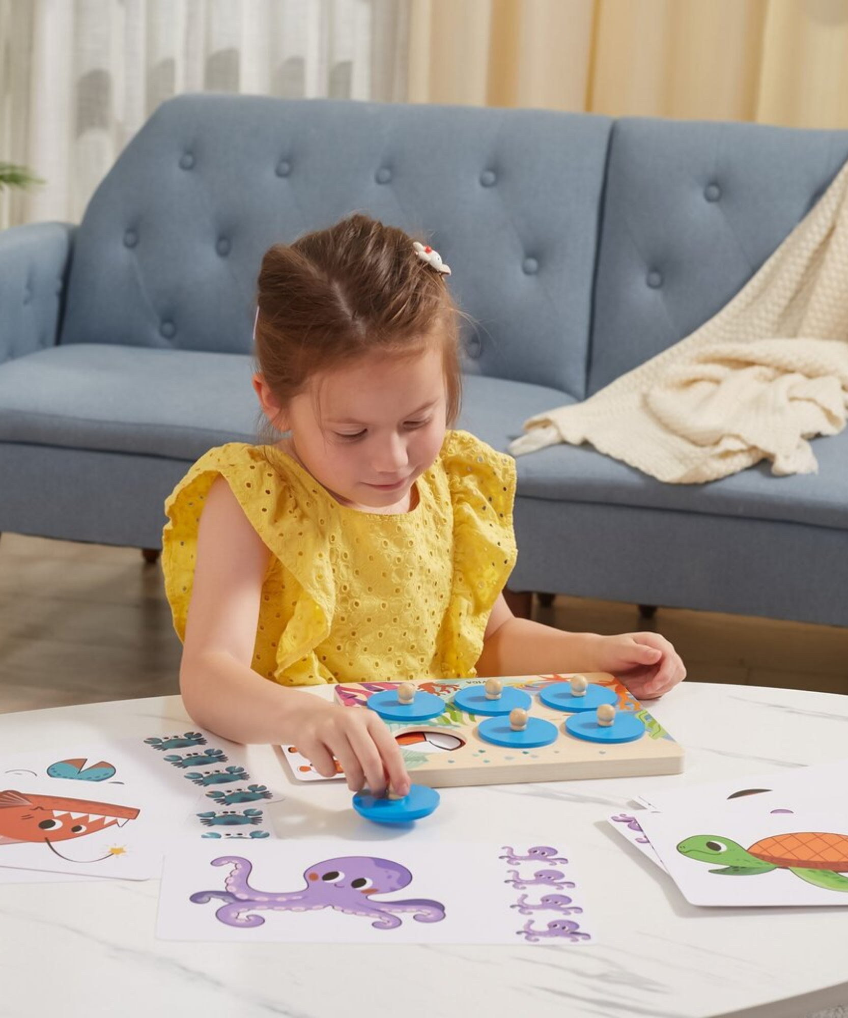 أسرار البحر فيجا، لغز ميكس آند ماتش، 10 قطع بمقبض، لعبة مونتيسوري الخشبية، تنمي المهارات الحسية والإدراكية والحركية الدقيقة، لعبة تعليمية للأطفال غير سامة وصديقة للبيئة، مناسبة للأطفال من سن 3 سنوات فما فوق