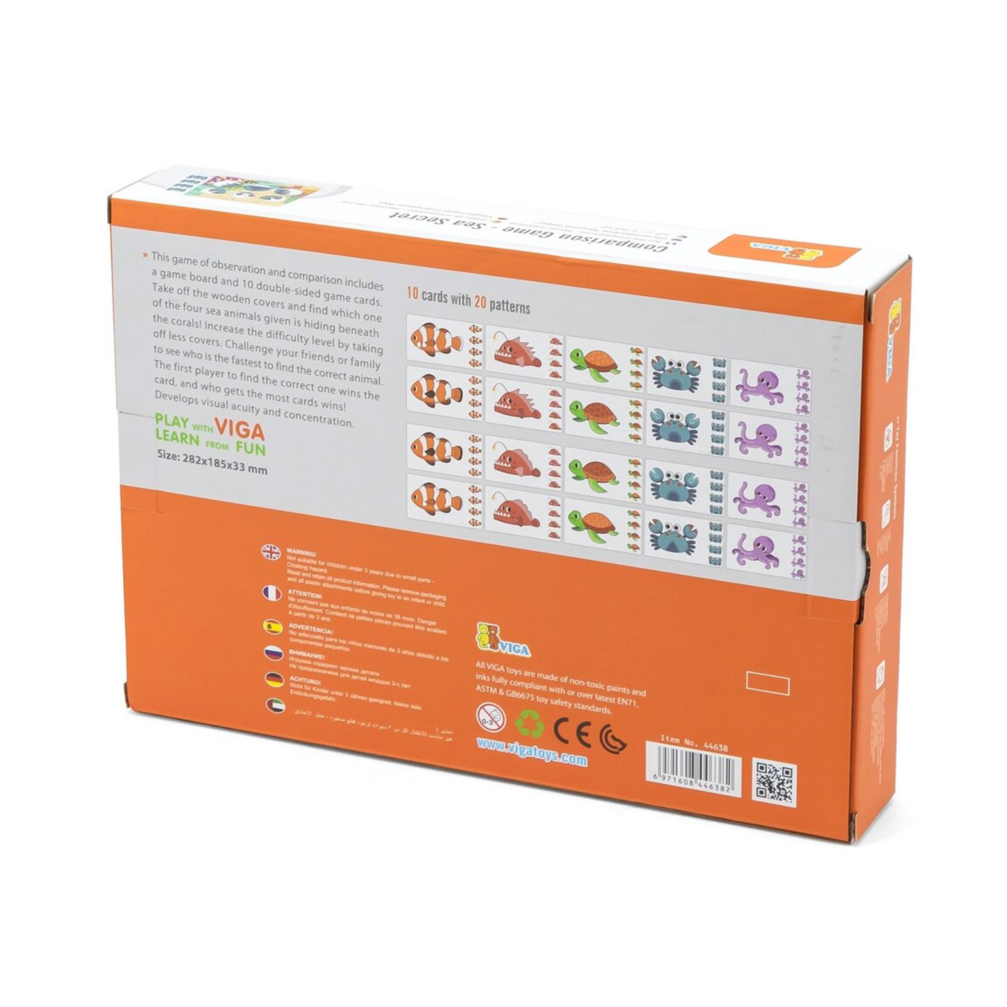 أسرار البحر فيجا، لغز ميكس آند ماتش، 10 قطع بمقبض، لعبة مونتيسوري الخشبية، تنمي المهارات الحسية والإدراكية والحركية الدقيقة، لعبة تعليمية للأطفال غير سامة وصديقة للبيئة، مناسبة للأطفال من سن 3 سنوات فما فوق