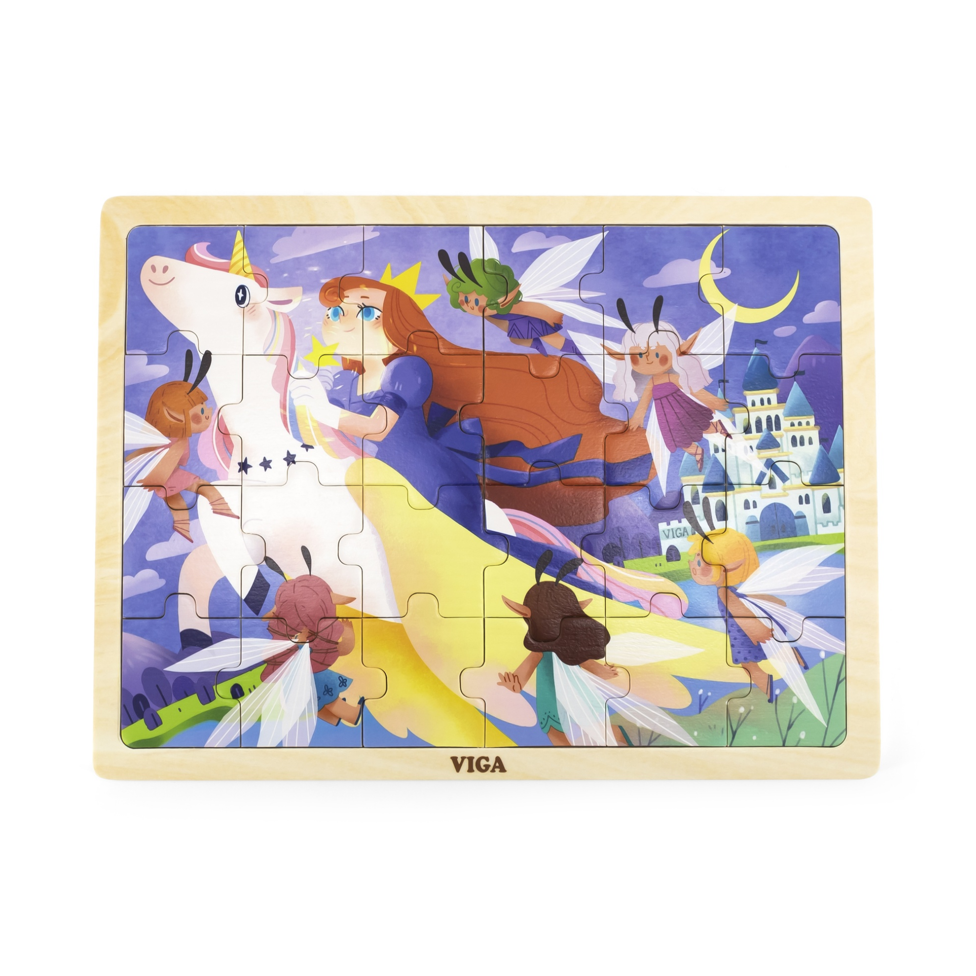 لعبة أحجية الصور المقطوعة من فيجا فيري تيل، مكونة من 24 قطعة، لعبة مونتيسوري الخشبية، تنمي المهارات الحسية والإدراكية والحركية الدقيقة، لعبة تعليمية للأطفال غير سامة وصديقة للبيئة، مناسبة للأولاد والبنات من عمر سنتين فما فوق