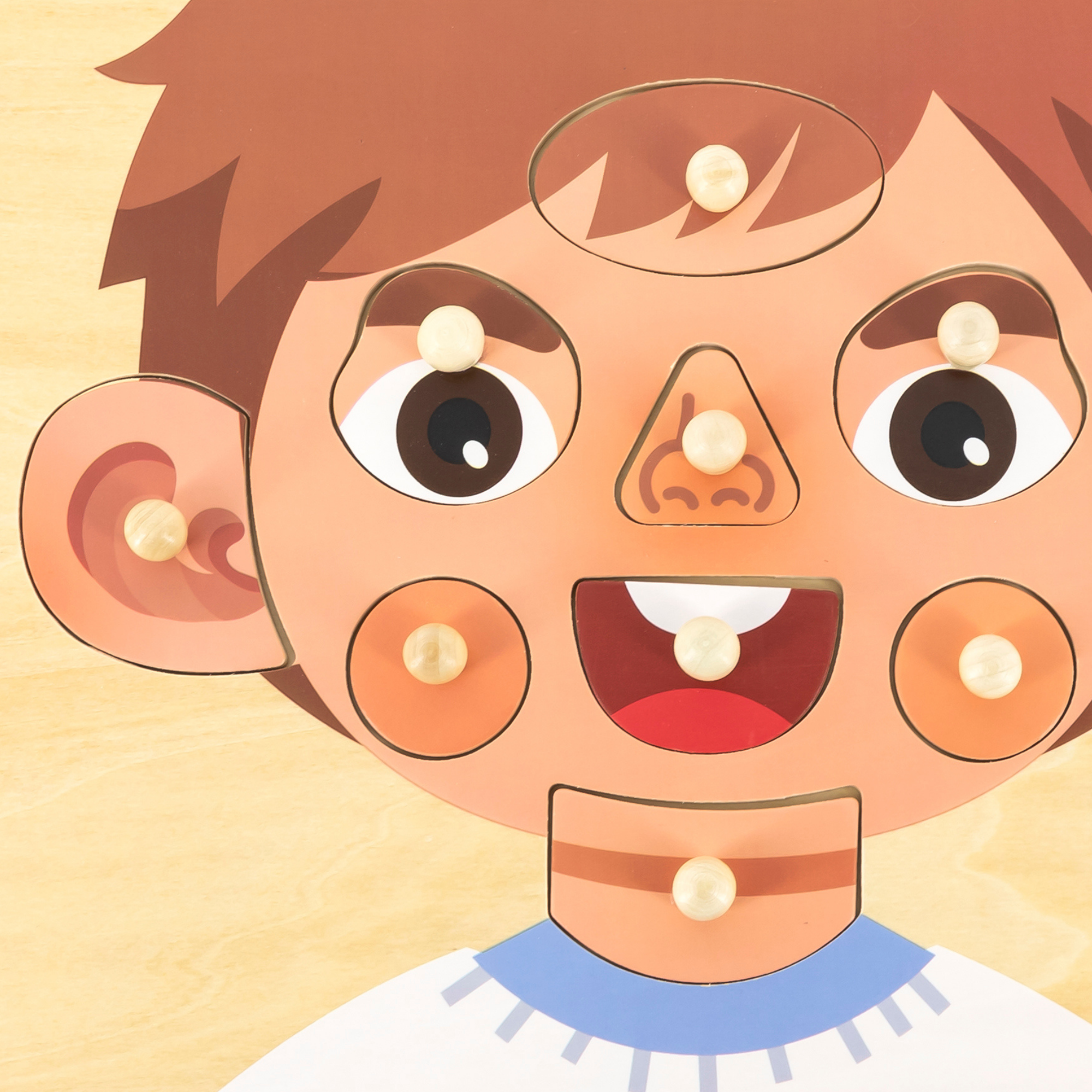 لعبة فيجا بويز فيس، أحجية بمقبض من 10 قطع، لعبة مونتيسوري خشبية، تنمي المهارات الحسية والإدراكية والحركية الدقيقة، لعبة تعليمية للأطفال غير سامة وصديقة للبيئة، مناسبة للأولاد والبنات من سن 18 شهرًا فما فوق