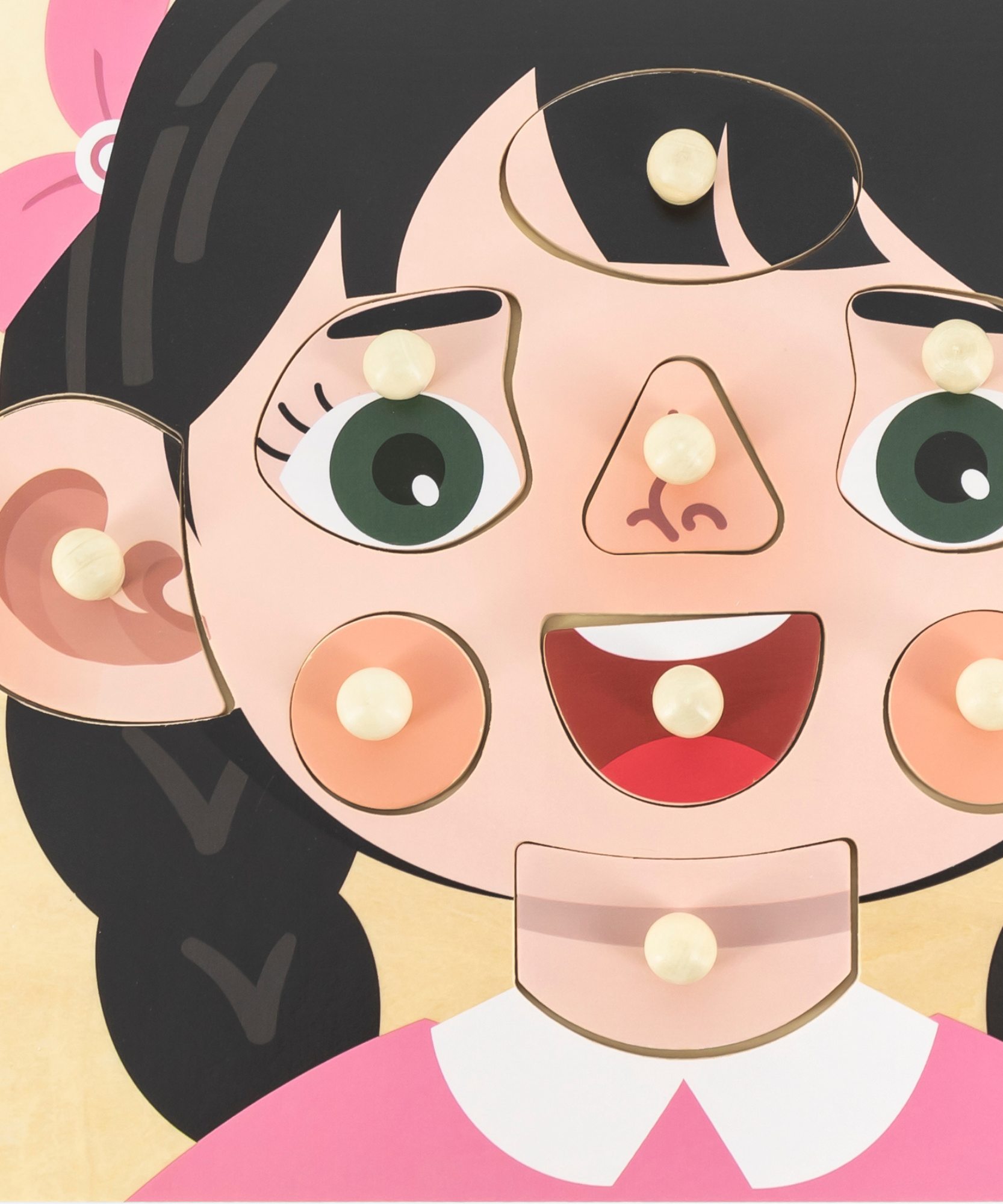 لعبة فيجا للبنات، أحجية بمقبض من 10 قطع، لعبة مونتيسوري خشبية، تنمي المهارات الحسية والإدراكية والحركية الدقيقة، لعبة تعليمية للأطفال غير سامة وصديقة للبيئة، مناسبة للأولاد والبنات من سن 18 شهرًا فما فوق