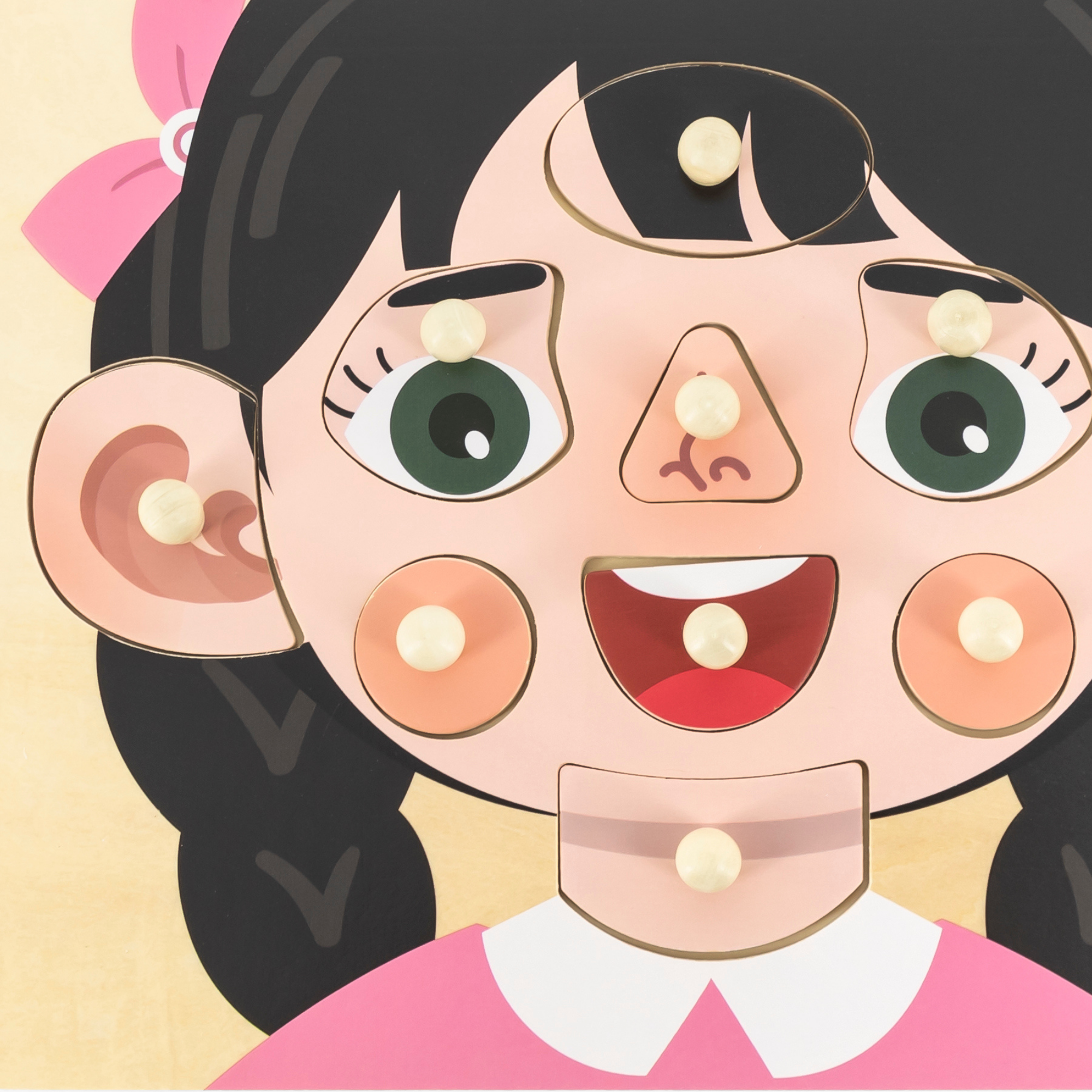 لعبة فيجا للبنات، أحجية بمقبض من 10 قطع، لعبة مونتيسوري خشبية، تنمي المهارات الحسية والإدراكية والحركية الدقيقة، لعبة تعليمية للأطفال غير سامة وصديقة للبيئة، مناسبة للأولاد والبنات من سن 18 شهرًا فما فوق