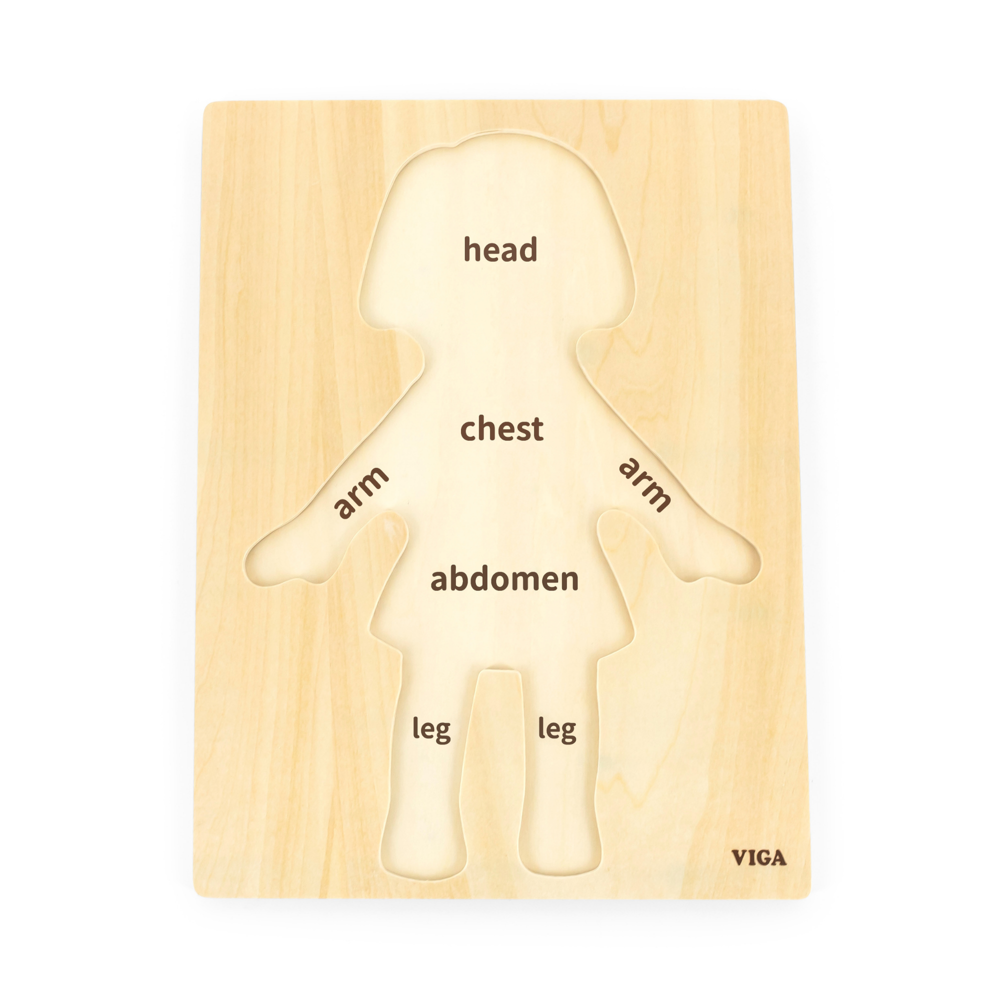 لعبة أحجية مقبض الجسم للبنات من فيجا، مكونة من 7 قطع، لعبة مونتيسوري الخشبية، تنمي المهارات الحسية والإدراكية والحركية الدقيقة، لعبة تعليمية للأطفال غير سامة وصديقة للبيئة، مناسبة للأولاد والبنات من سن 18 شهرًا فما فوق