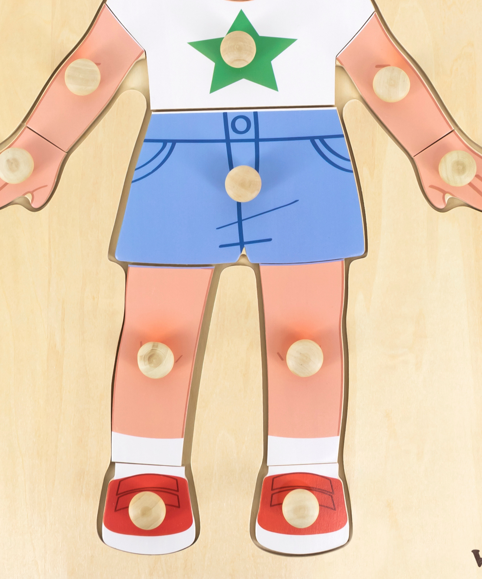 لعبة أحجية فيجا بويز بودي، 12 قطعة، لعبة مونتيسوري الخشبية، تنمي المهارات الحسية والإدراكية والحركية الدقيقة، لعبة تعليمية للأطفال غير سامة وصديقة للبيئة، مناسبة للأولاد والبنات من سن 18 شهرًا فما فوق