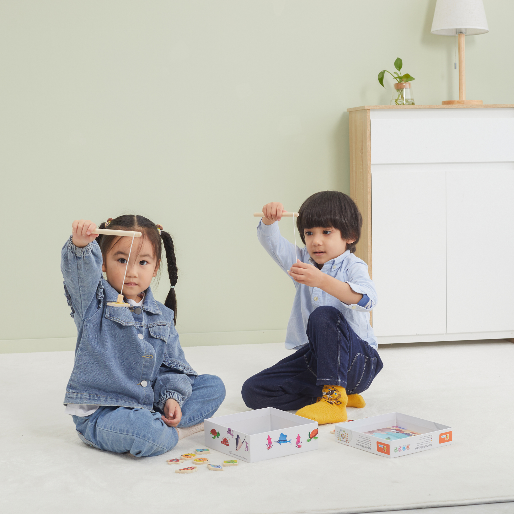 لعبة فيجا لصيد الأسماك، 26 قطعة من الألغاز المغناطيسية، لعبة مونتيسوري الخشبية، تنمي المهارات الحسية والإدراكية والحركية الدقيقة، لعبة تعليمية للأطفال غير سامة وصديقة للبيئة، مناسبة للأطفال من سن 18 شهرًا فما فوق