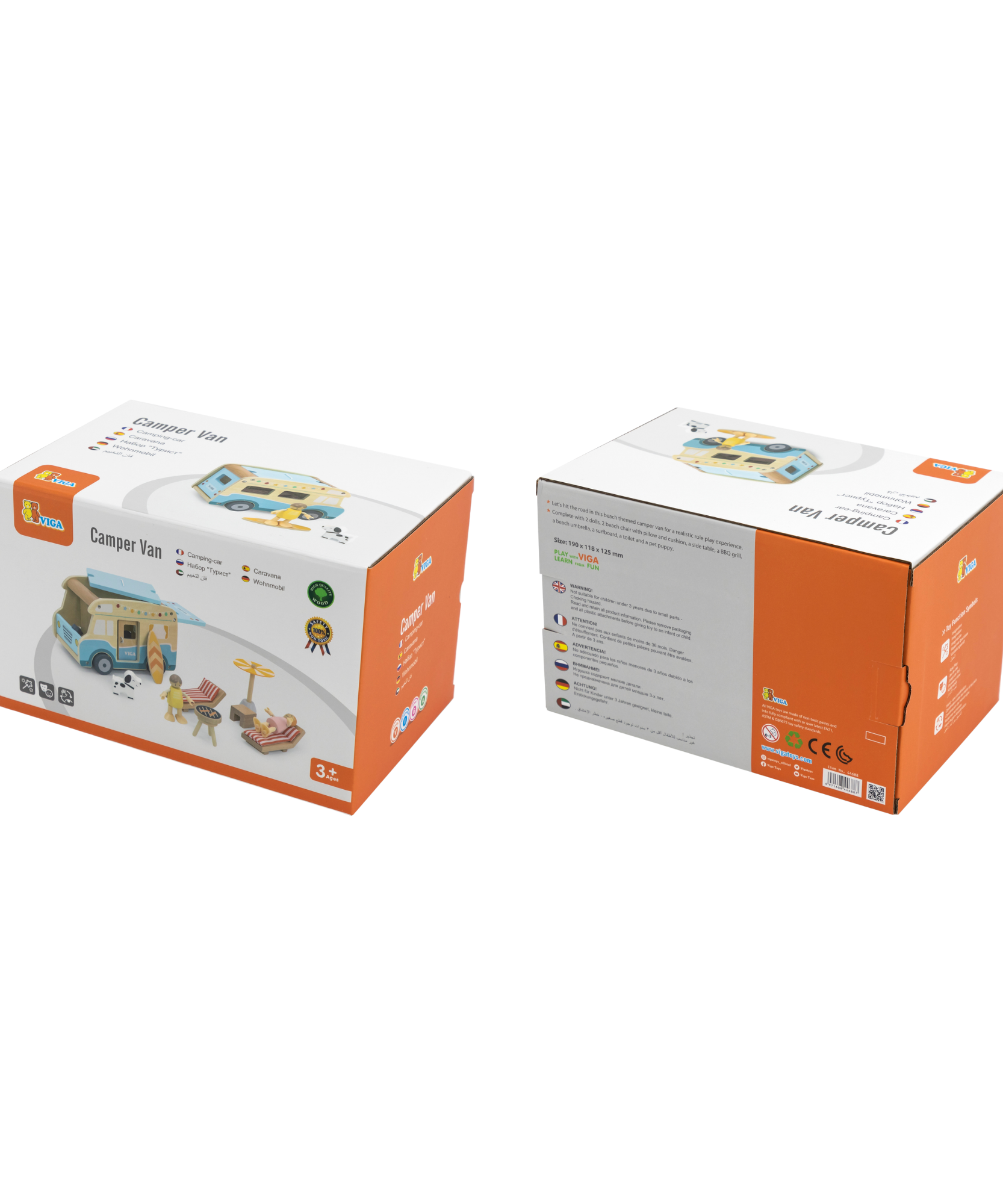 مجموعة ألعاب عربة التخييم الخشبية من فيجا، 12 قطعة مستوحاة من مونتيسوري، لعبة مركبة ذات طابع شاطئي، غير سامة وصديقة للبيئة، تشجع على اللعب الخيالي والمهارات الحركية الدقيقة، مناسبة للأولاد والبنات من سن 3 سنوات فما فوق