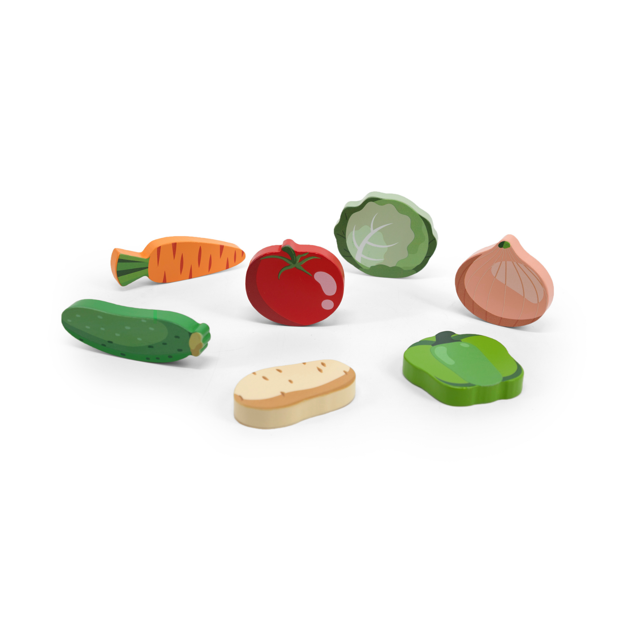 Viga Vegetables, 7 Piece Block Puzzle, Montessori Wooden Toy, Develops Sensory, Cognitive & Fine Motor Skills, Non-Toxic & Eco-friendly Kids Educational Toy, Suitable for Boys and Girls Aged 18M+