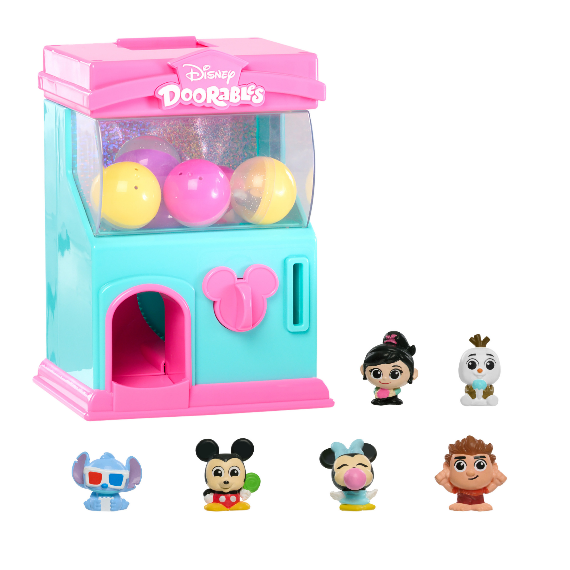 آلة سكويش ألوتس سكويش من ديزني دورابلز مع 6 شخصيات صغيرة متحركة قابلة للتجميع، مقاس 1 بوصة (2.5 سم)، لعبة أطفال مرخصة رسميًا للأعمار من 5 سنوات فما فوق من جاست بلاي