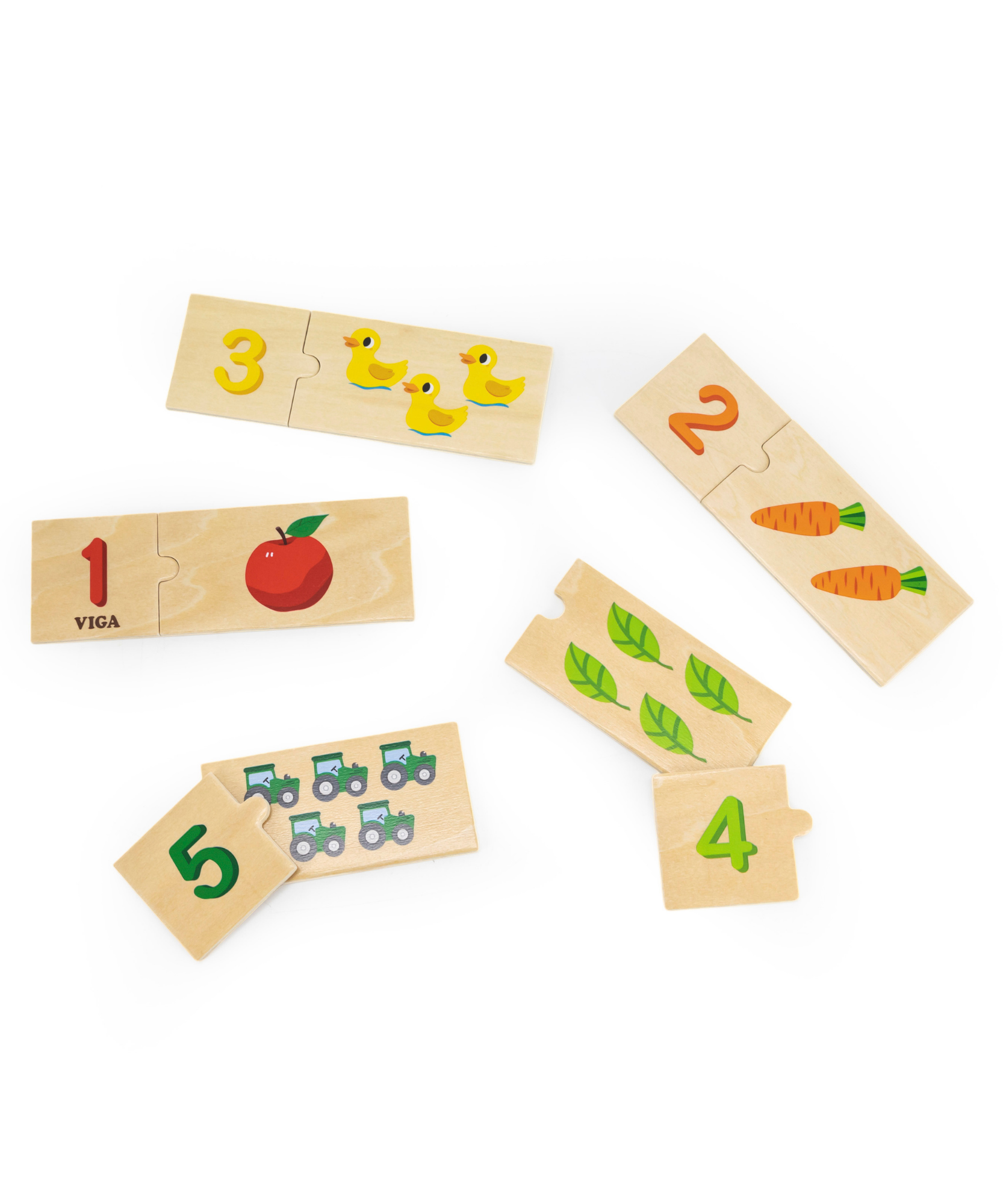 لعبة فيجا لربط الأرقام، مكونة من 20 قطعة، لعبة مونتيسوري خشبية، تنمي المهارات الحسية والإدراكية والحركية الدقيقة، غير سامة وصديقة للبيئة، مناسبة للأطفال من سن 18 شهرًا فما فوق