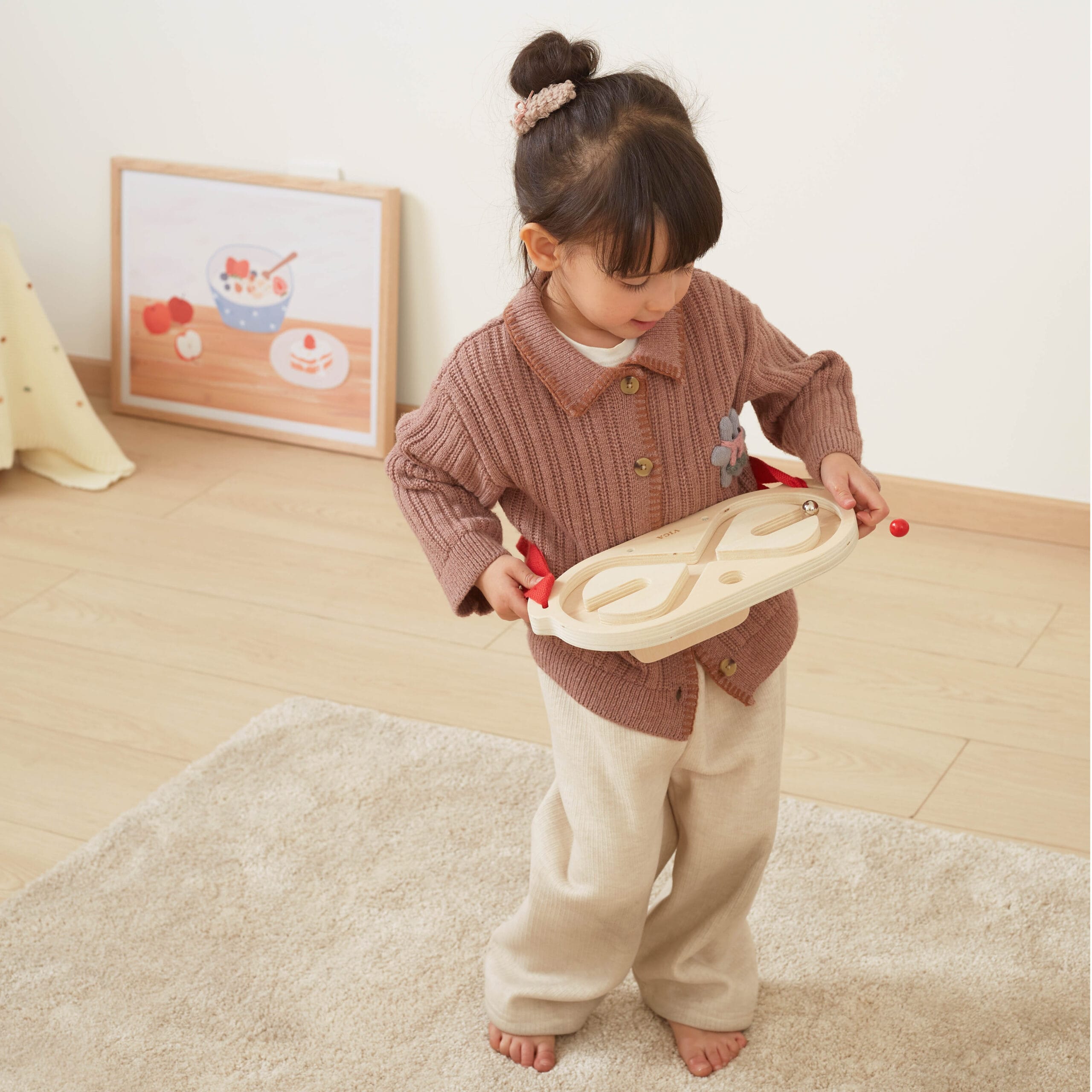 لعبة توازن الجسم من فيجا، أحجية الكرة في المتاهة، لعبة مونتيسوري الخشبية، تُنمّي المهارات الحسية والإدراكية والحركية الدقيقة، لعبة تعليمية للأطفال غير سامة وصديقة للبيئة، مناسبة للأولاد والبنات من عمر 3 سنوات فما فوق