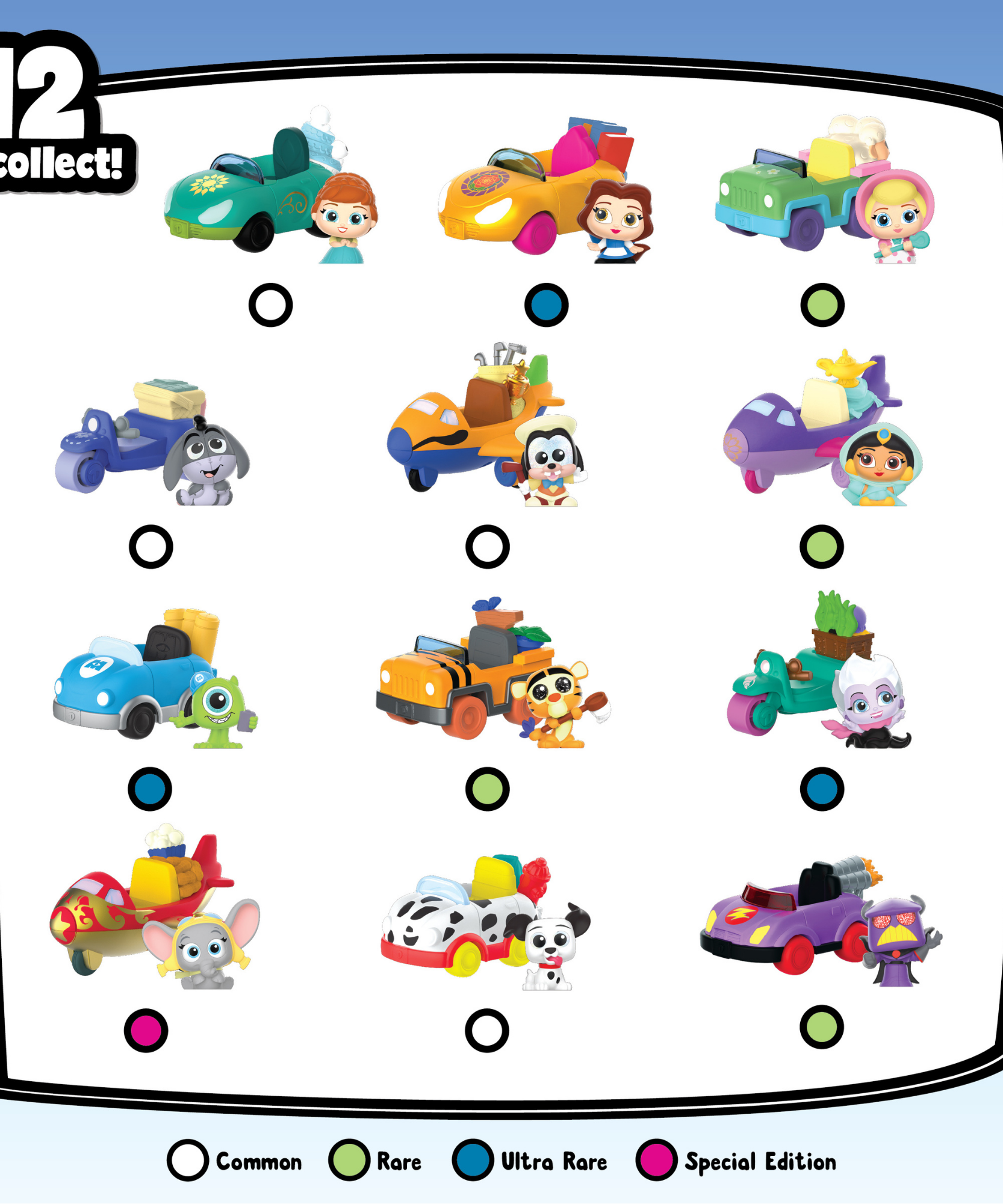 مجموعة ديزني دورابلز ليتس جو سيريز 3 "مركبات رحلات الطرق" شخصيات مصغرة قابلة للتجميع، 1.5 بوصة (3.8 سم) من التماثيل الصغيرة ومجموعة لعب المركبات، لعبة أطفال مرخصة رسميًا للأعمار من 5 سنوات فما فوق من جاست بلاي