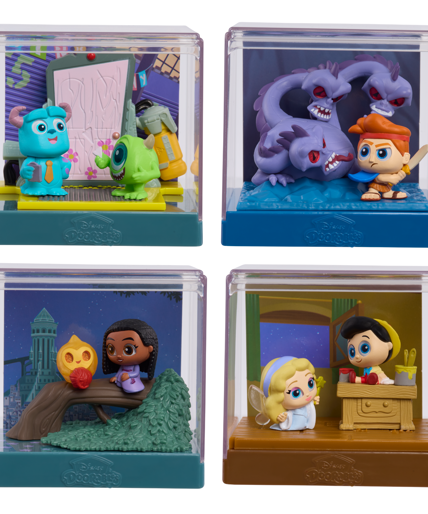 سلسلة لحظات أفلام ديزني دورابلز 3 مع شخصيتين متحركتين مصغرتين قابلتين للتجميع وحقيبة عرض، 1.5 بوصة (3.8 سم) مجسمات لعبة قابلة للتكديس، لعبة أطفال مرخصة رسميًا للأعمار من 5 سنوات فما فوق من جاست بلاي